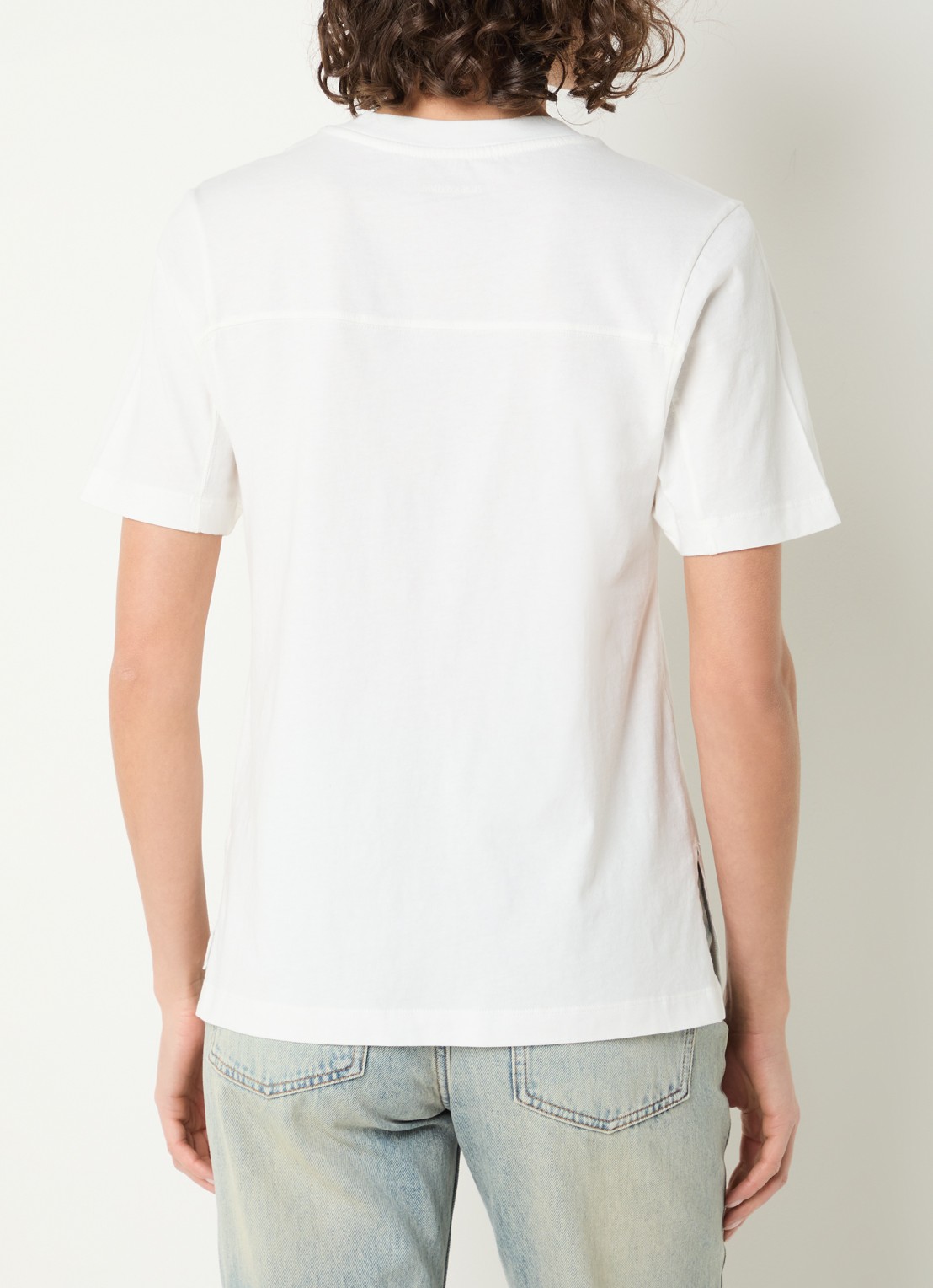 Zadig&Voltaire T-shirt met logoprint en strass - achterkant 3 gebroken wit