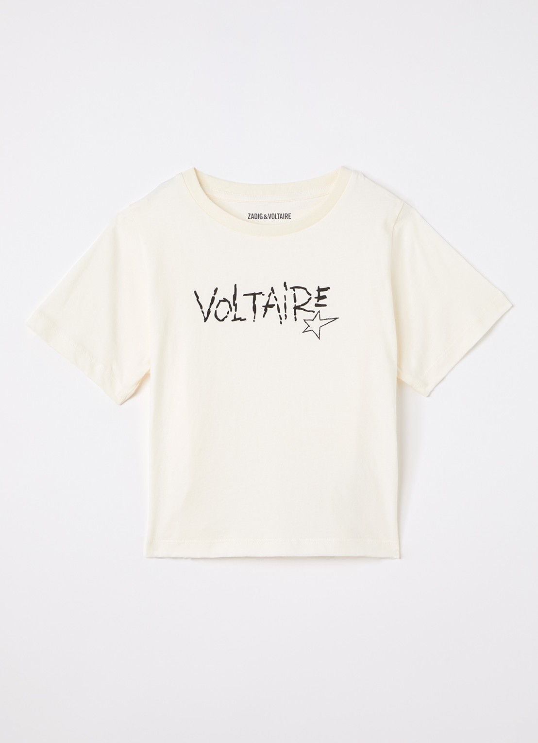 Zadig&Voltaire T-shirt met logoprint - voorkant beige