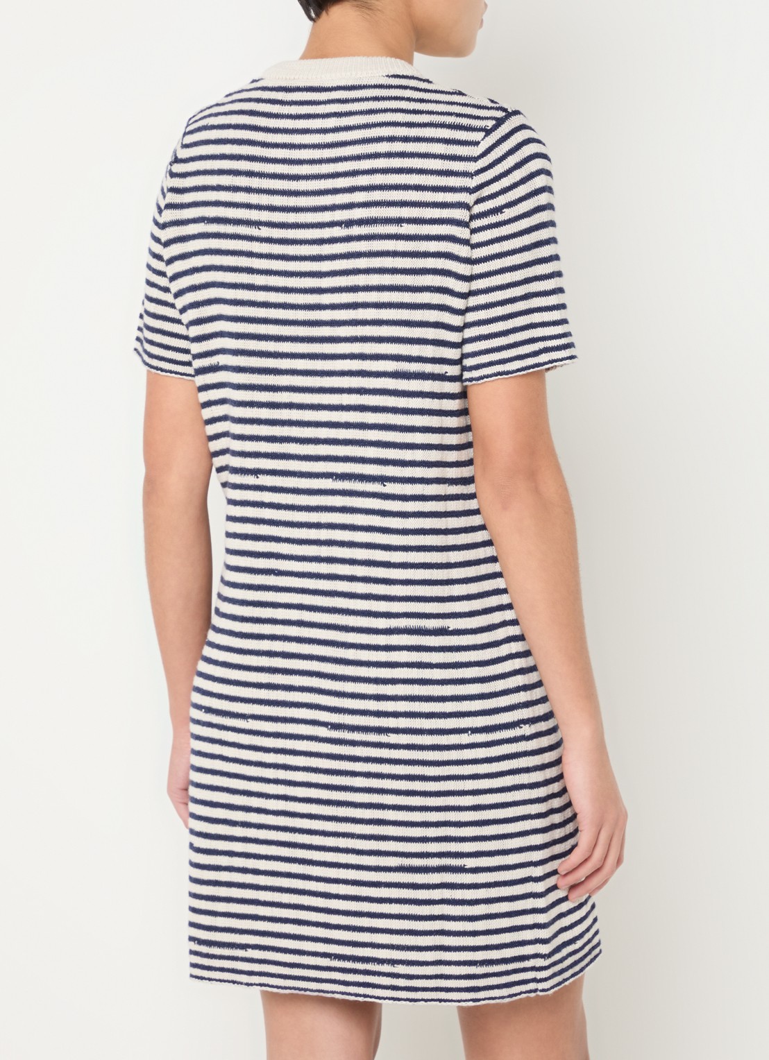 Zadig&Voltaire Tahoe fijngebreide mini jurk met lurex - achterkant 4 donkerblauw