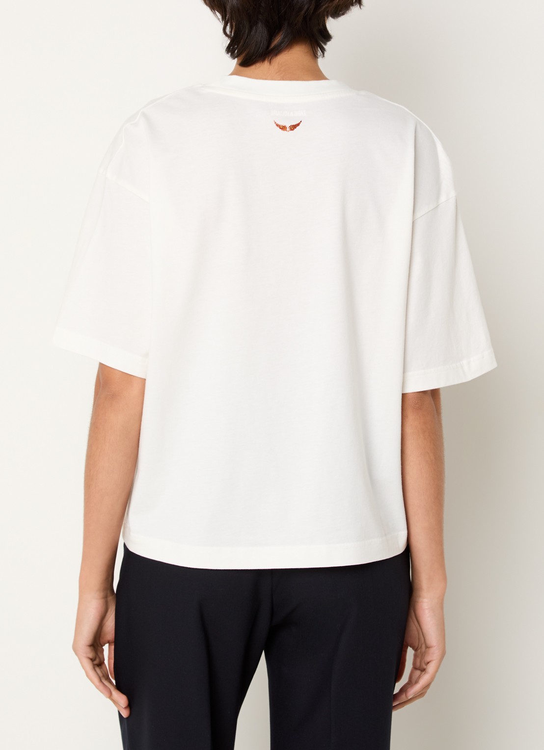 Zadig&Voltaire Taida T-shirt met strass - achterkant 2 gebroken wit
