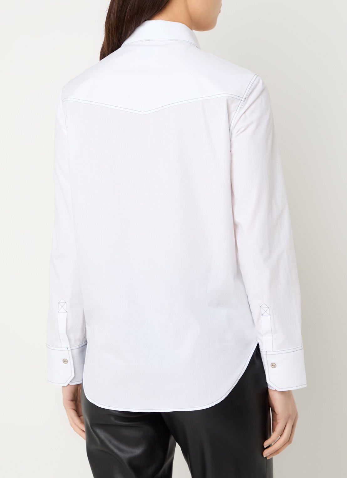 Zadig&Voltaire Thelma blouse van  katoen met borstzakken - achterkant 4 wit