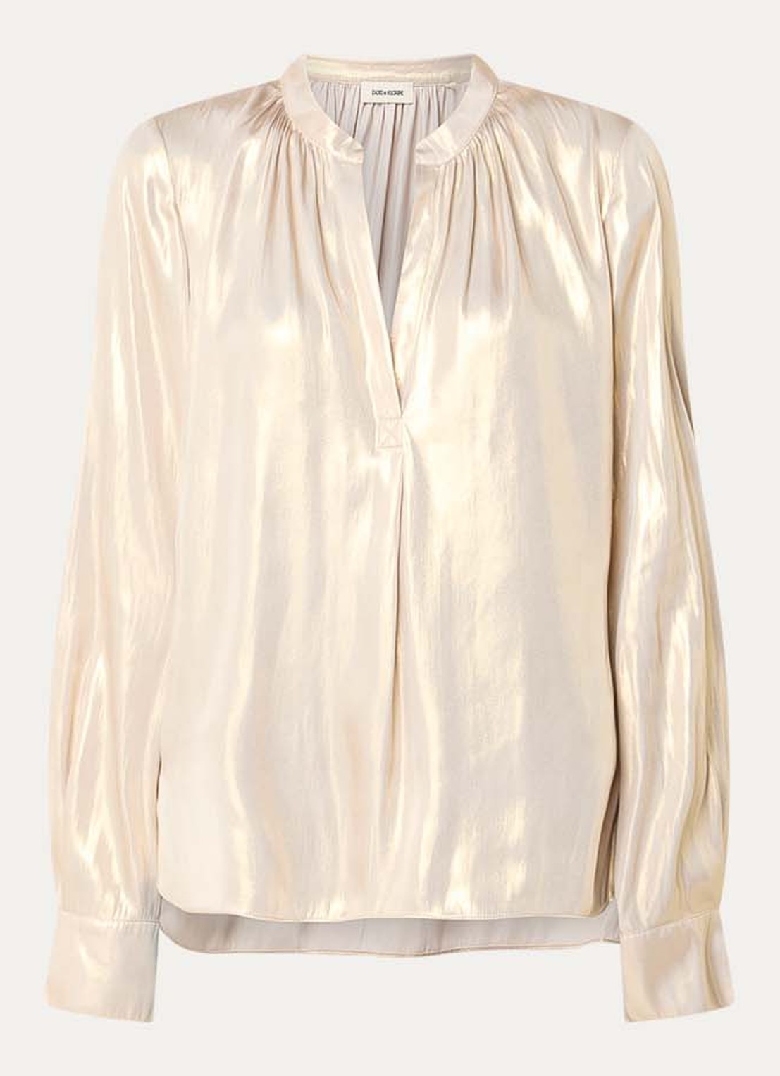 Zadig&Voltaire Tink tuniek met metallic finish - voorkant witgoud