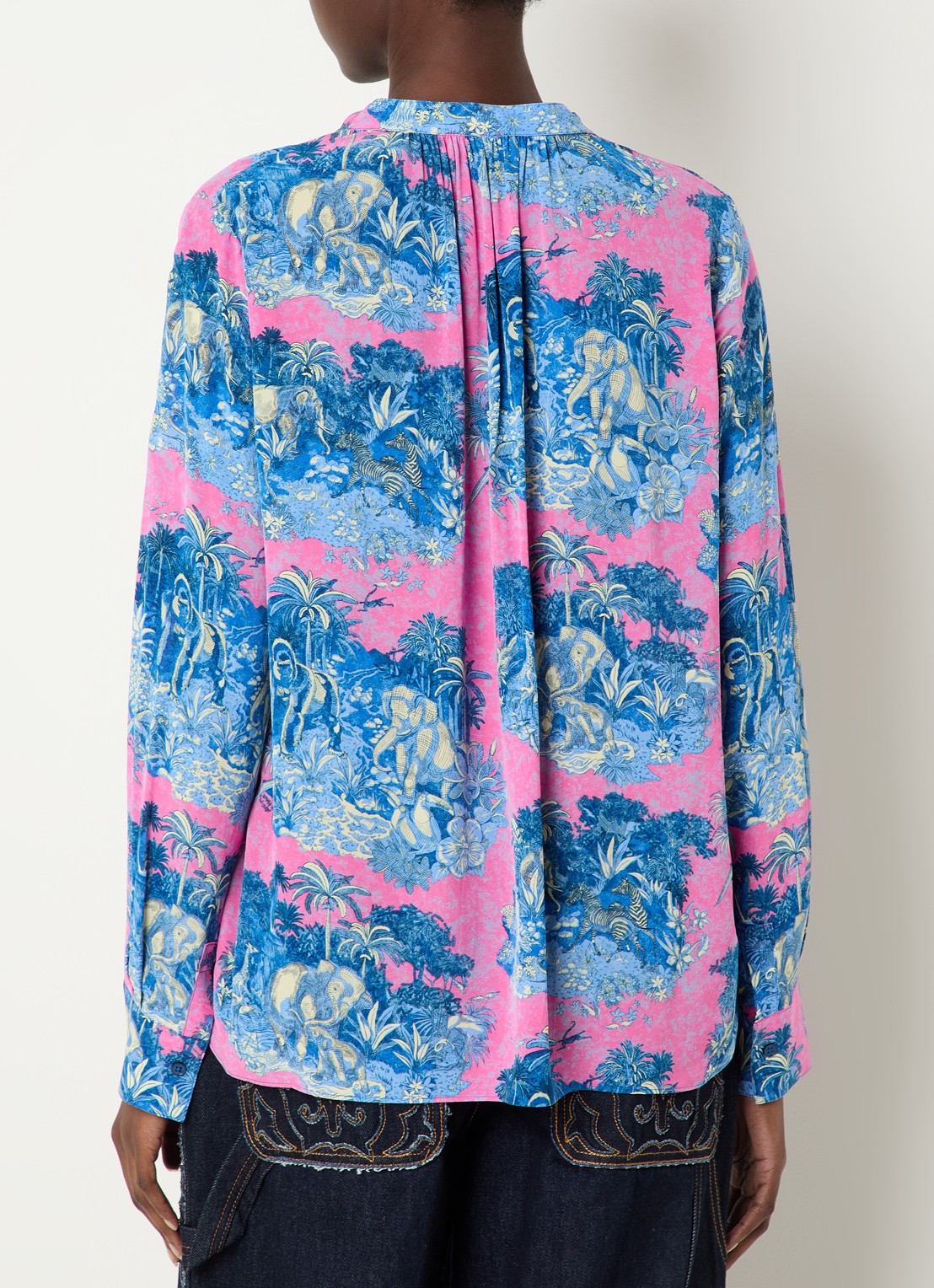 Zadig&Voltaire Tink tuniek met print - achterkant 3 fuchsia