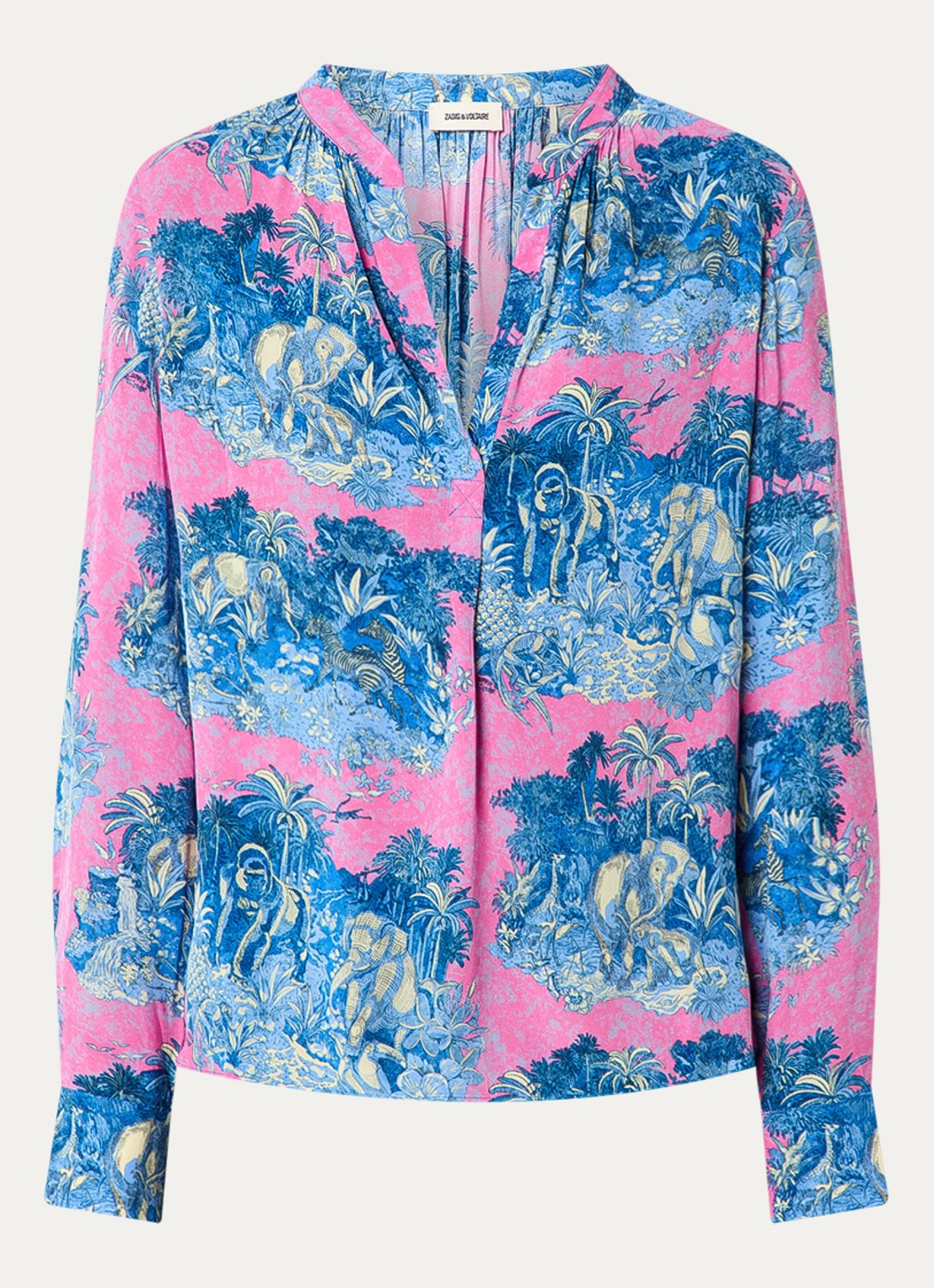 Zadig&Voltaire Tink tuniek met print - voorkant fuchsia