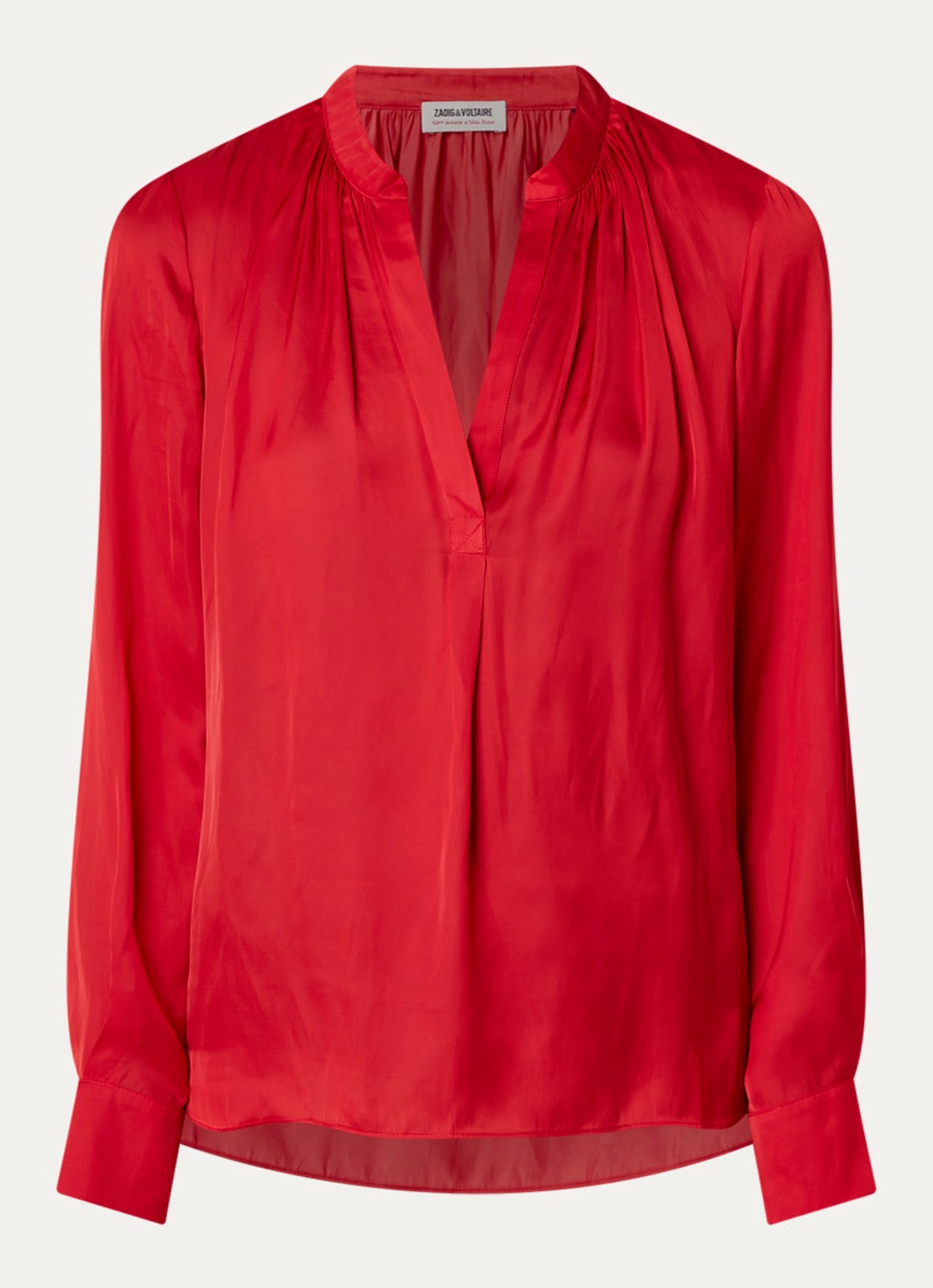 Zadig&Voltaire Tink tuniek van satijn met plooidetail - voorkant love