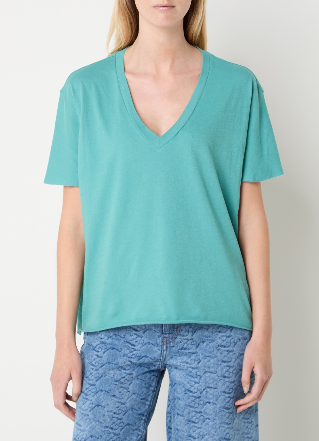 Zadig&Voltaire Tommer T-shirt met borduring  - achterkant 3 zeegroen