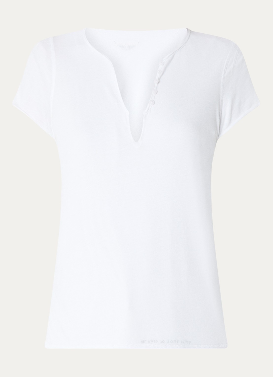 Zadig&Voltaire Tuni T-shirt met V-hals - voorkant 3 wit