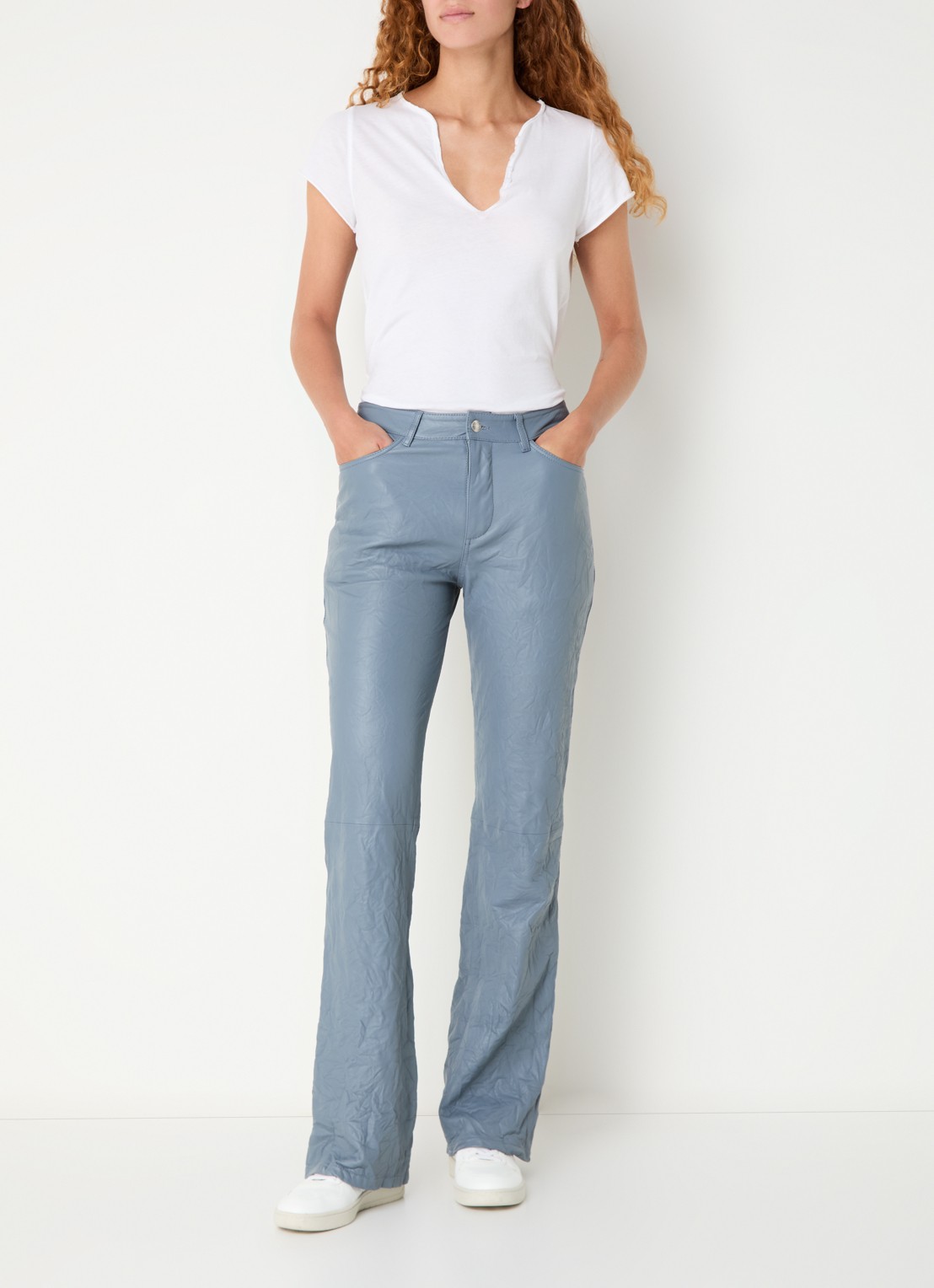 Zadig&Voltaire Tuni T-shirt met V-hals - voorkant 4 wit