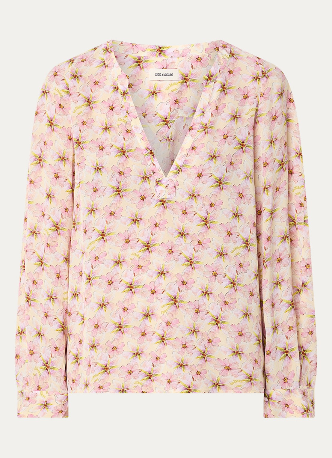 Zadig&Voltaire Tuniek met bloemenprint - voorkant 2 roze