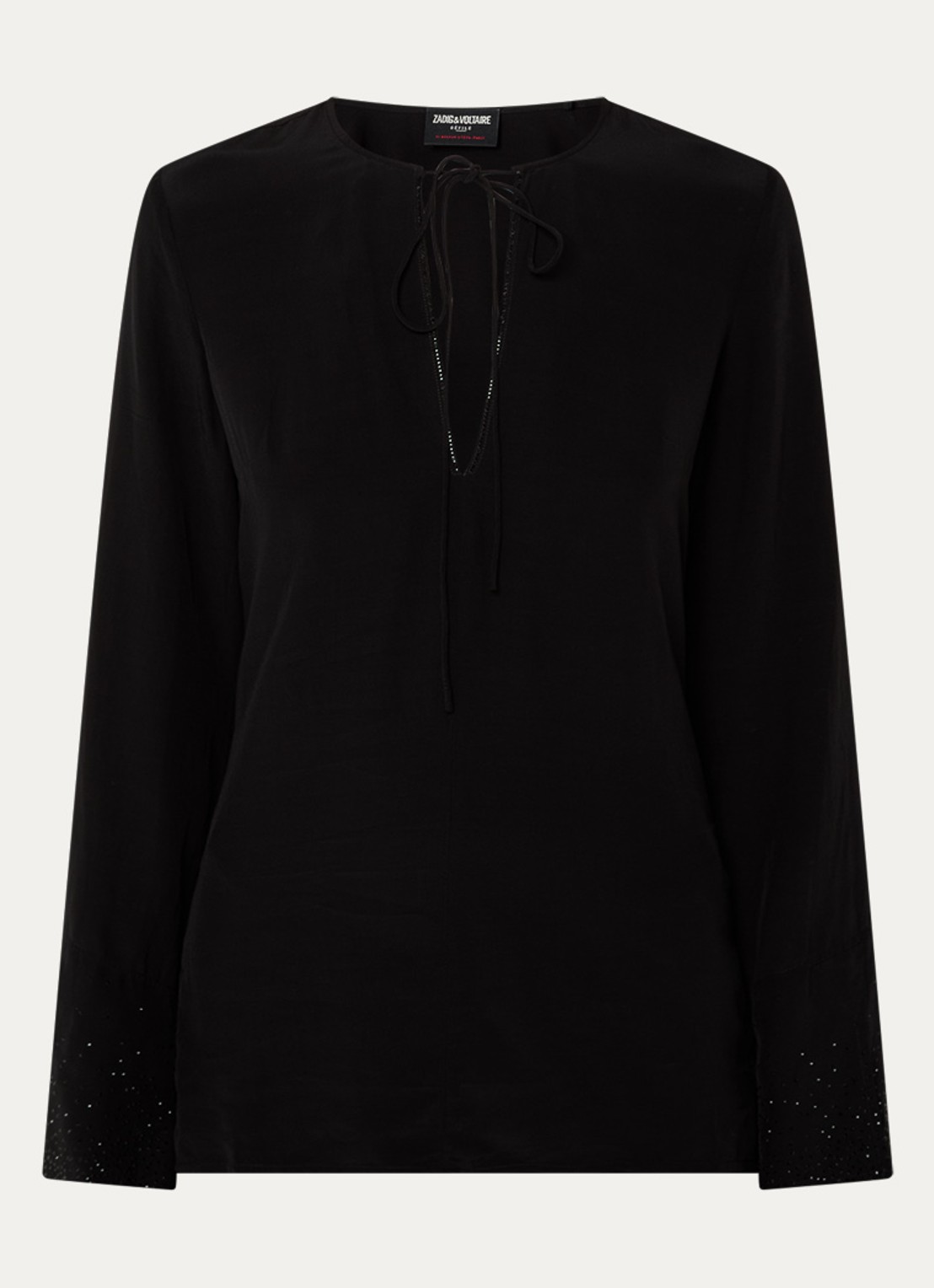 Zadig&Voltaire Turi tuniek met strass - voorkant zwart