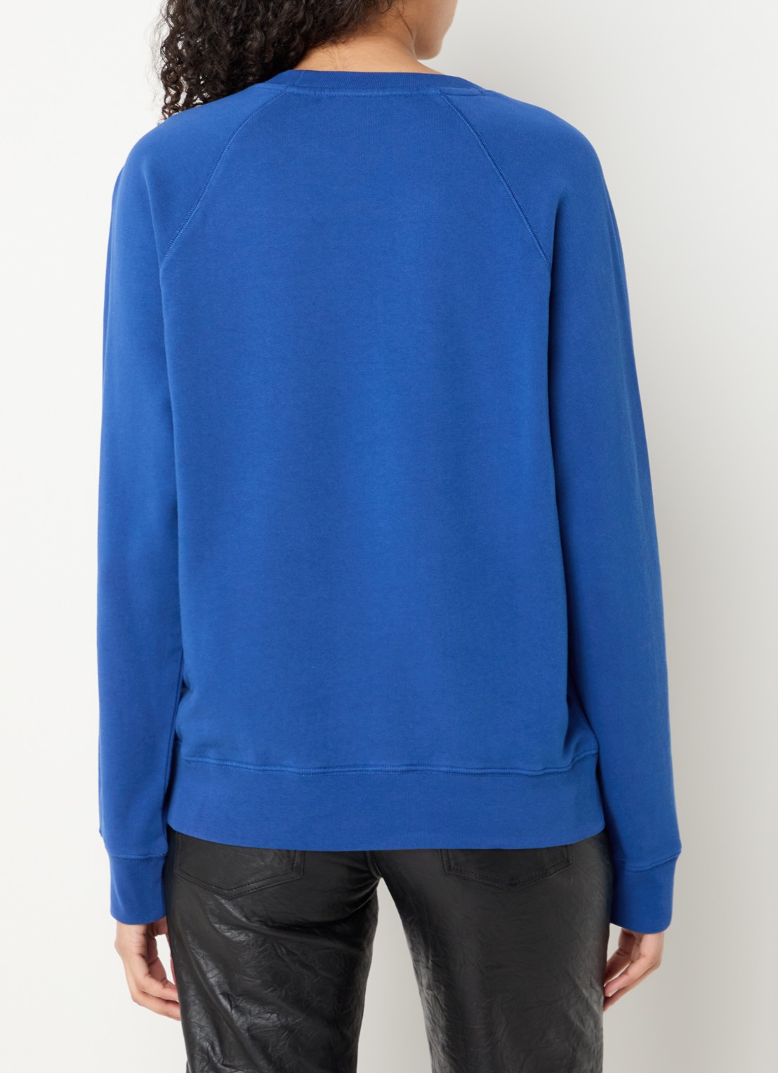 Zadig&Voltaire Upper sweater van  katoen met strass - achterkant 4 kobaltblauw
