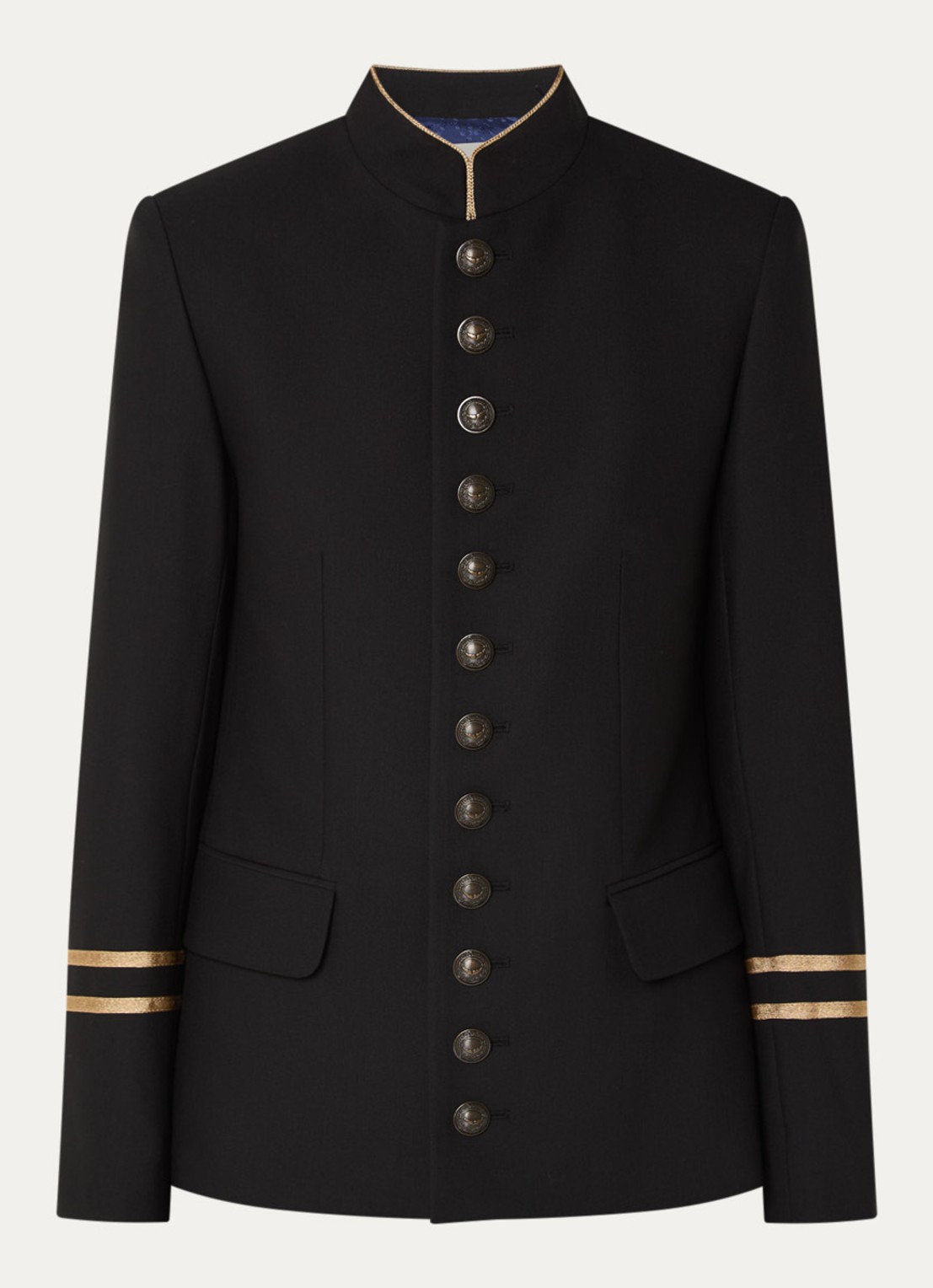 Zadig&Voltaire Vallo blazer met klepzakken en schoudervulling - voorkant 2 zwart