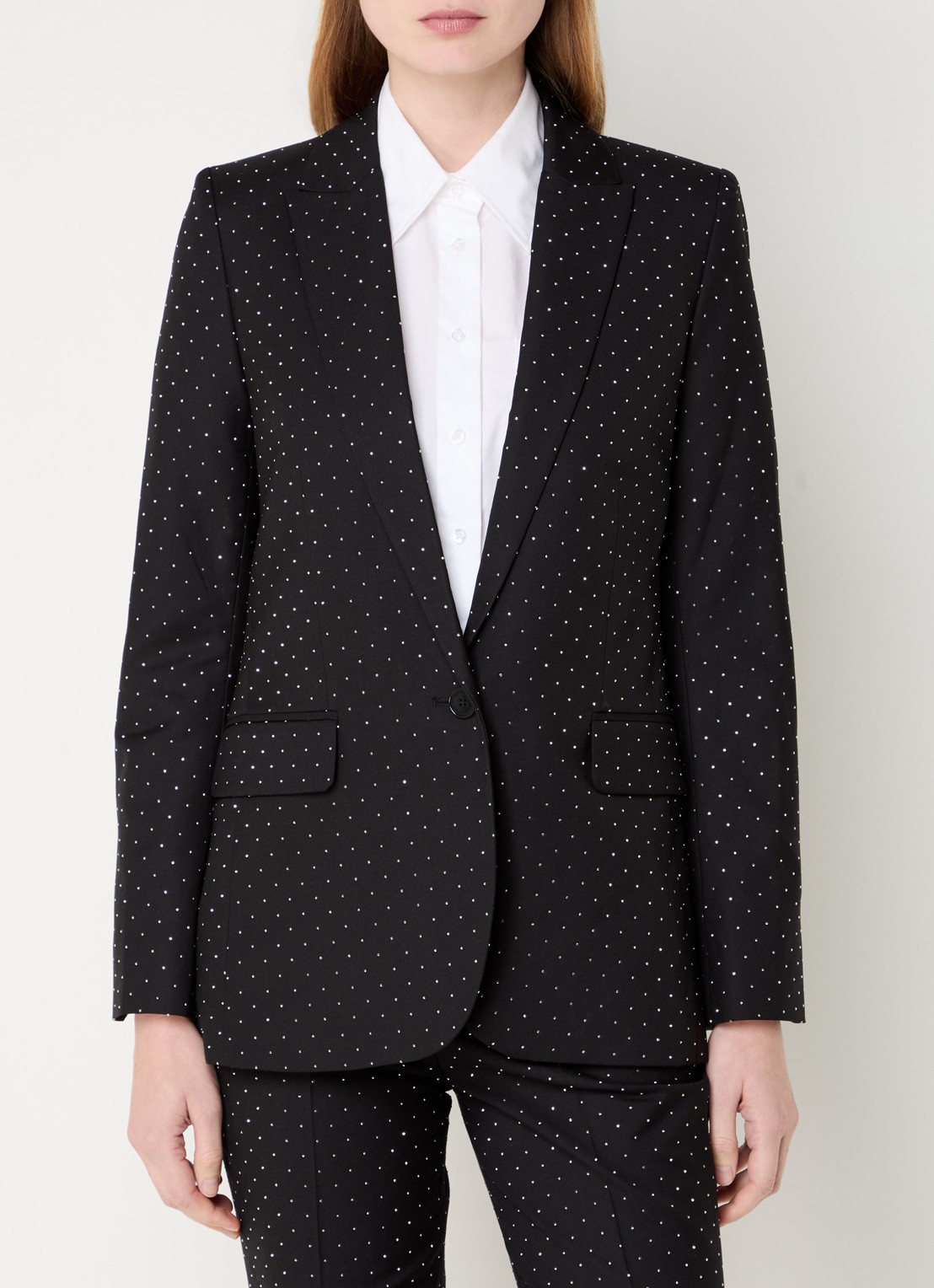 Zadig&Voltaire Valse blazer met strass en klepzakken - detail 4 zwart