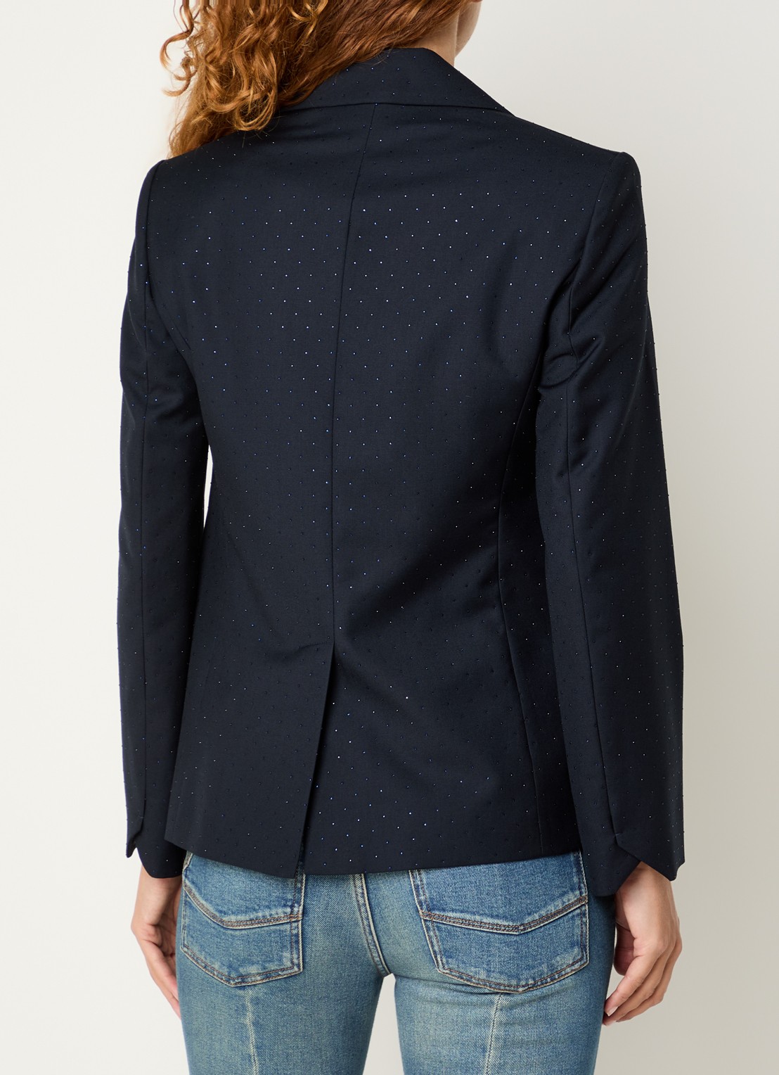 Zadig&Voltaire Valse blazer met strass en klepzakken - achterkant 3 zalmroze