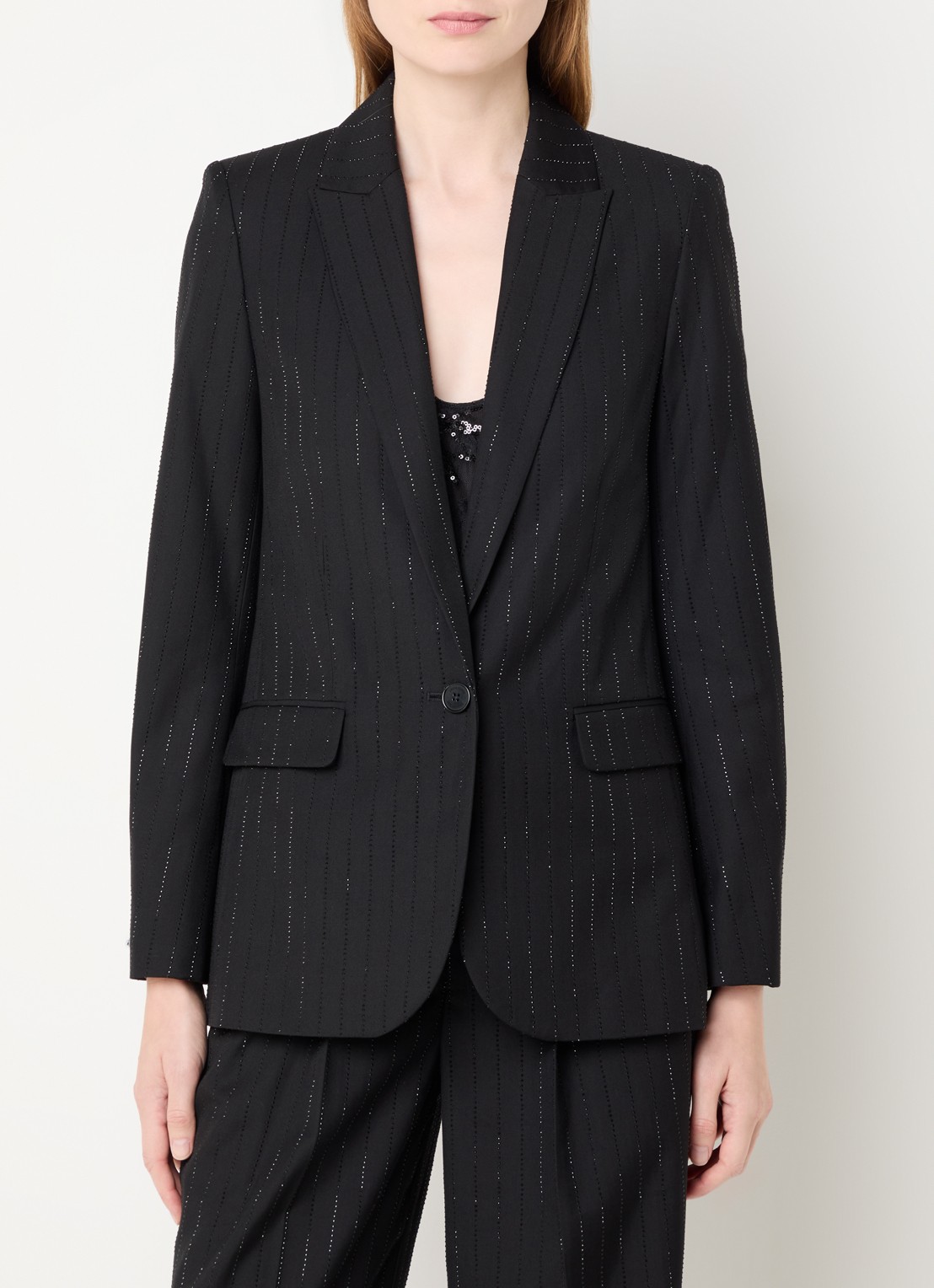 Zadig&Voltaire Valse blazer met strass - detail 4 zwart