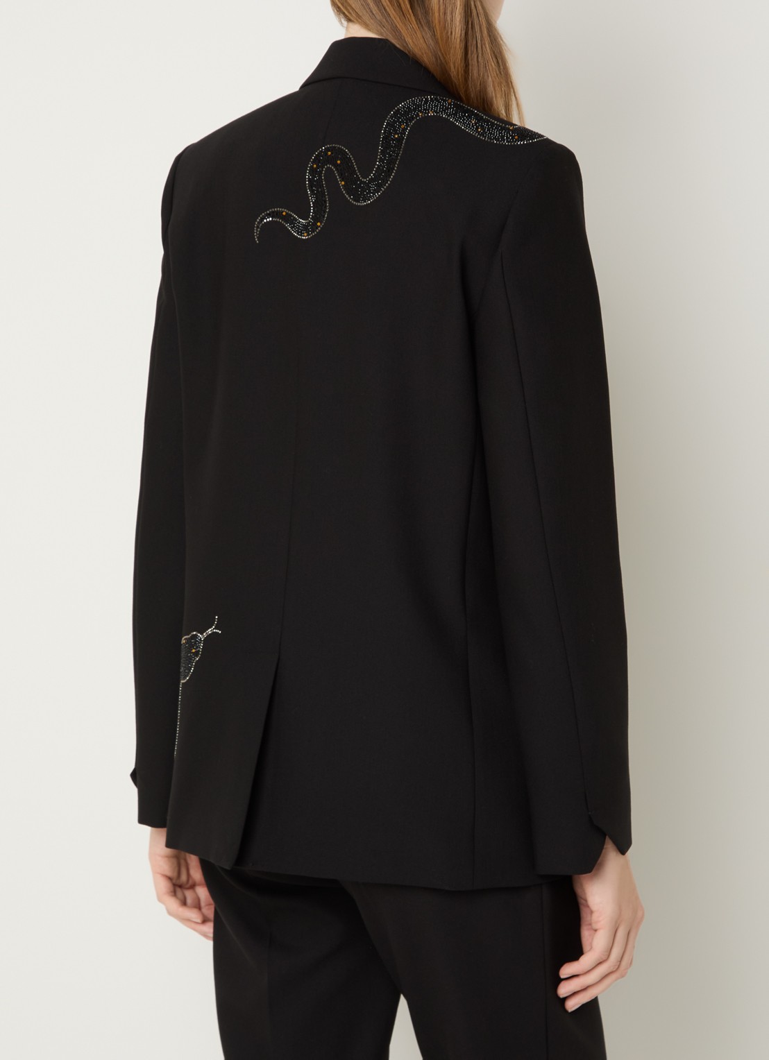 Zadig&Voltaire Vanille blazer met strass en klepzakken - achterkant 4 zwart