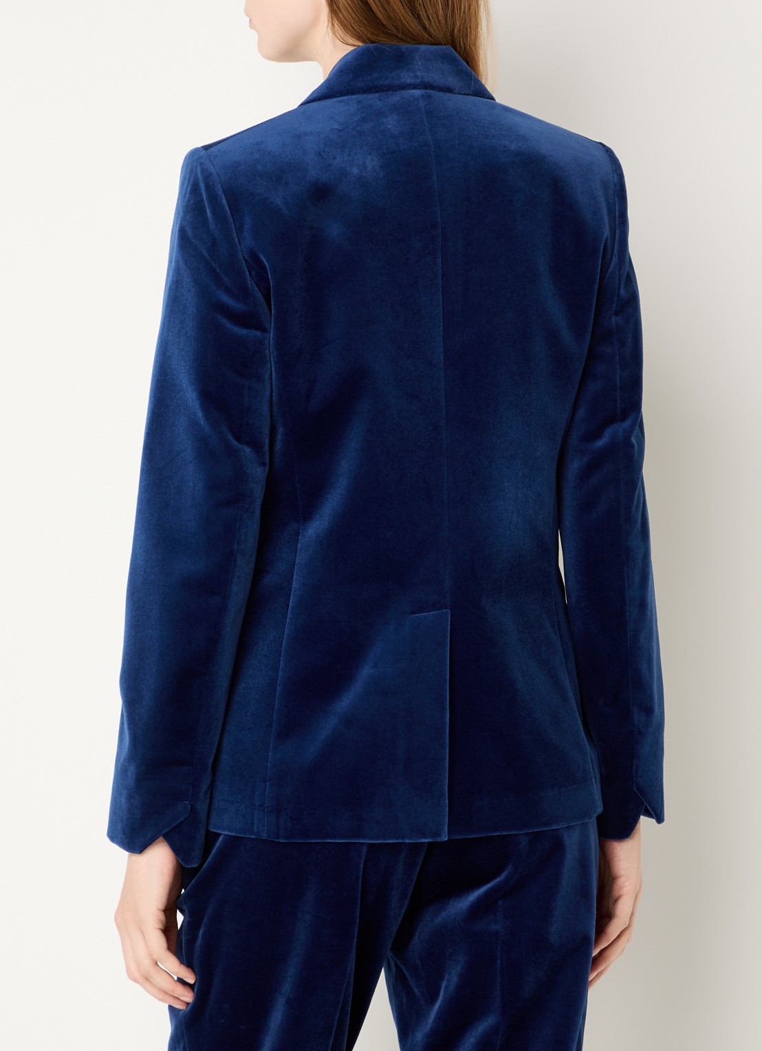Zadig&Voltaire Vavy blazer van fluweel met paspelzakken - achterkant 4 royalblauw