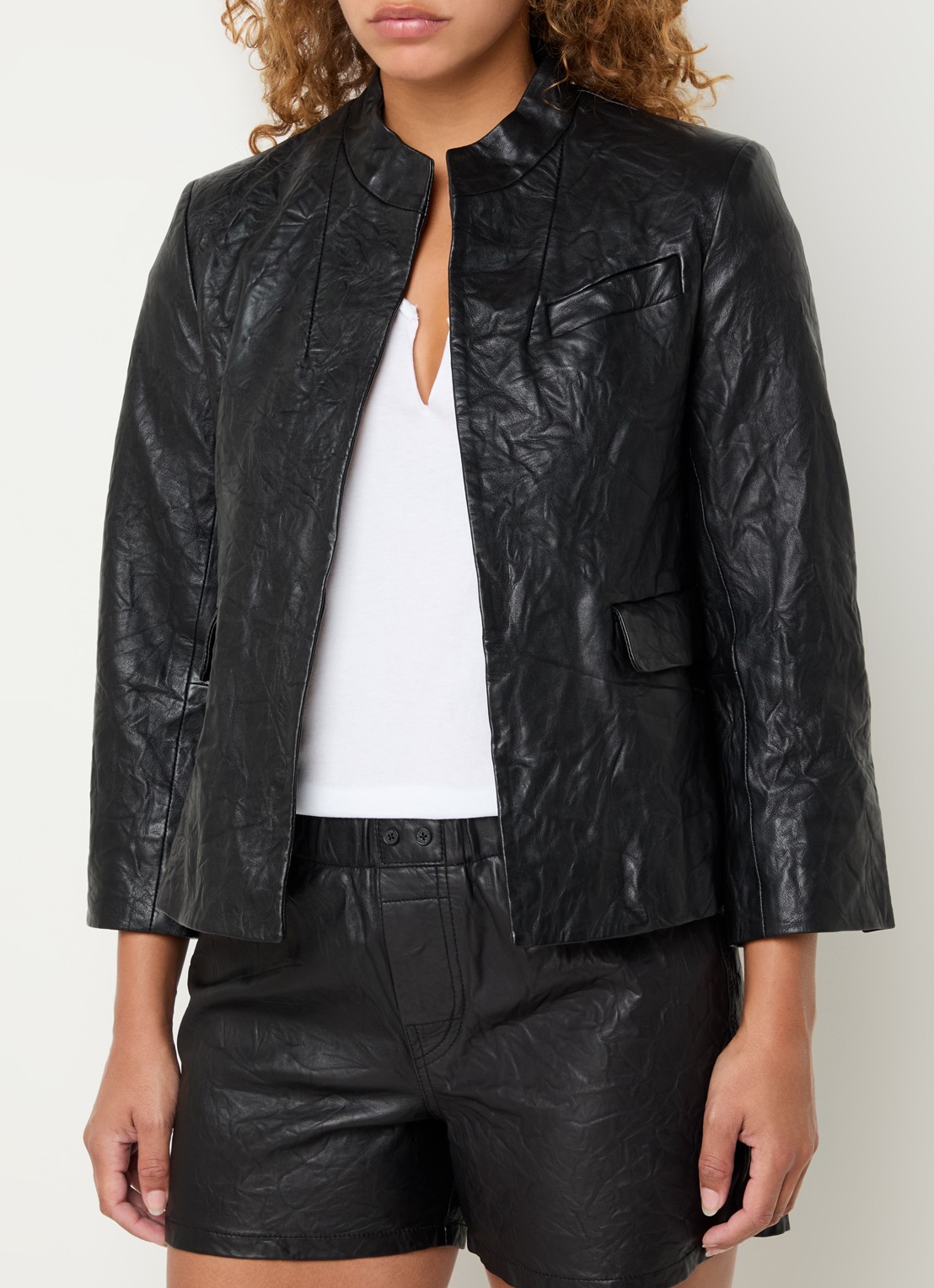 Zadig&Voltaire Veryn jack van lamsleer - detail 4 zwart