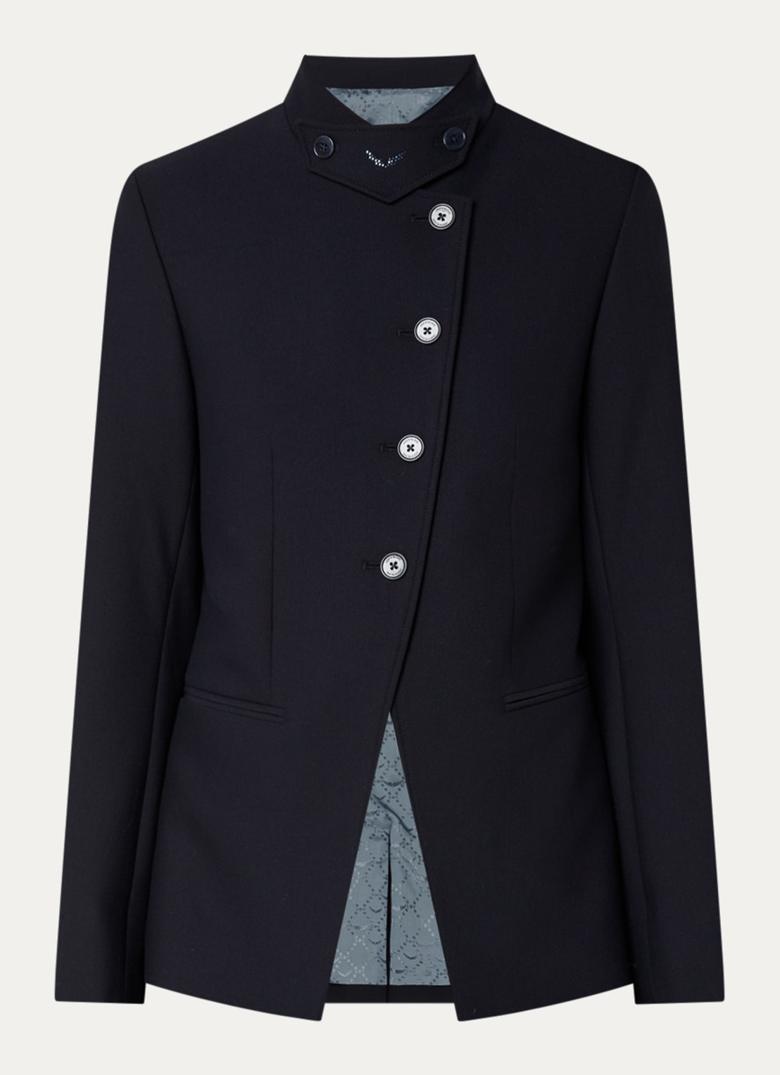 Zadig&Voltaire Verysa jack met schoudervulling - voorkant 3 donkerblauw