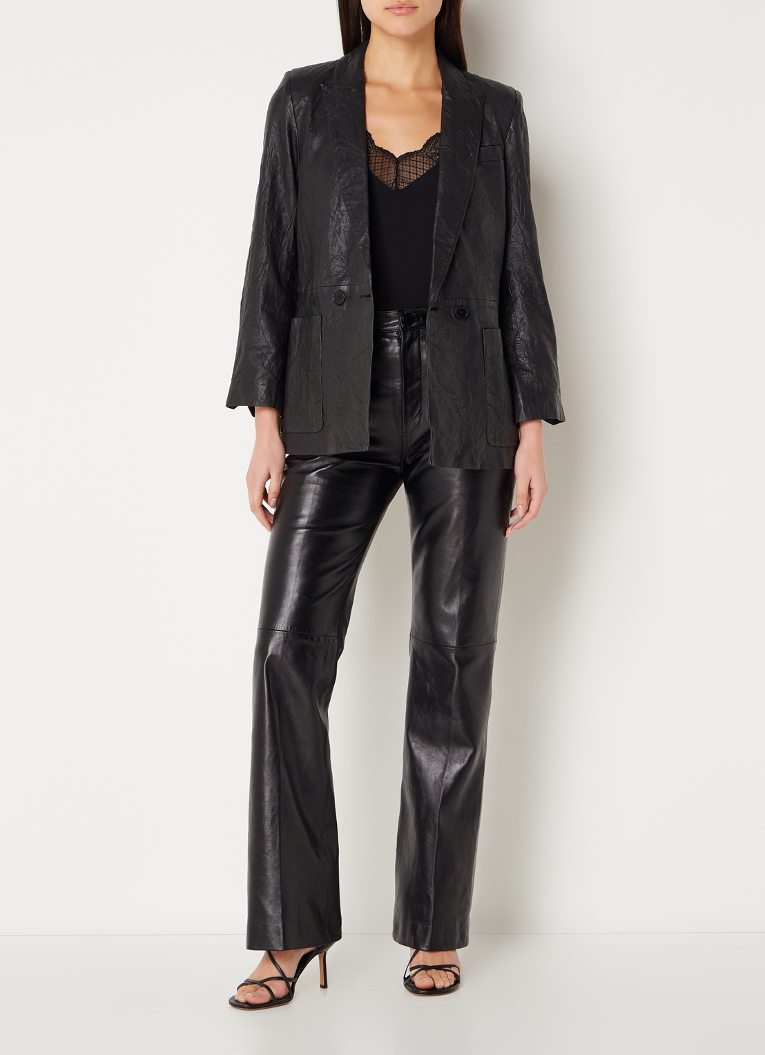 Zadig&Voltaire VISKO CUIR FROI - voorkant 2 zwart