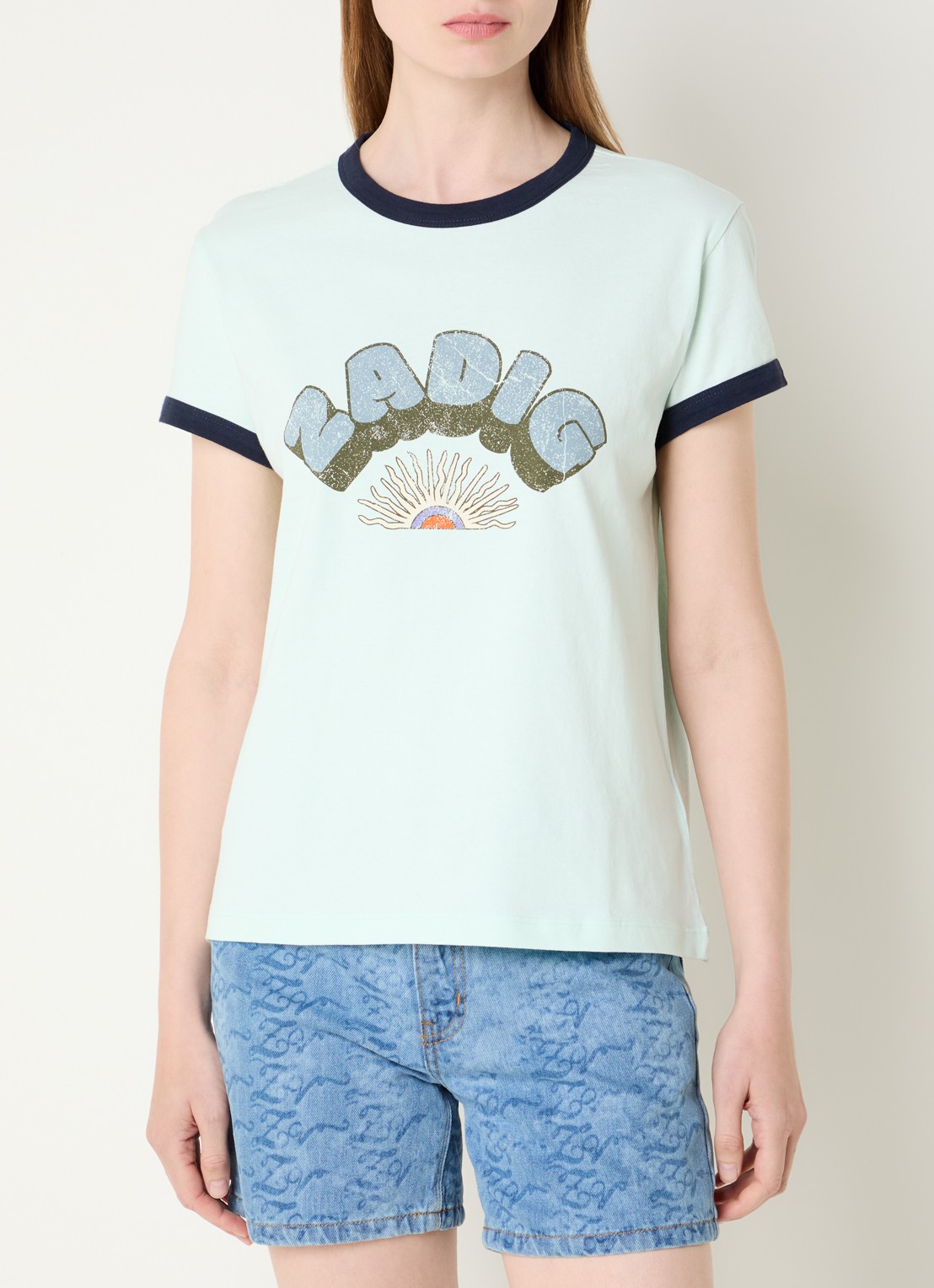 Zadig&Voltaire Walk T-shirt met logo  - detail 4 blauw