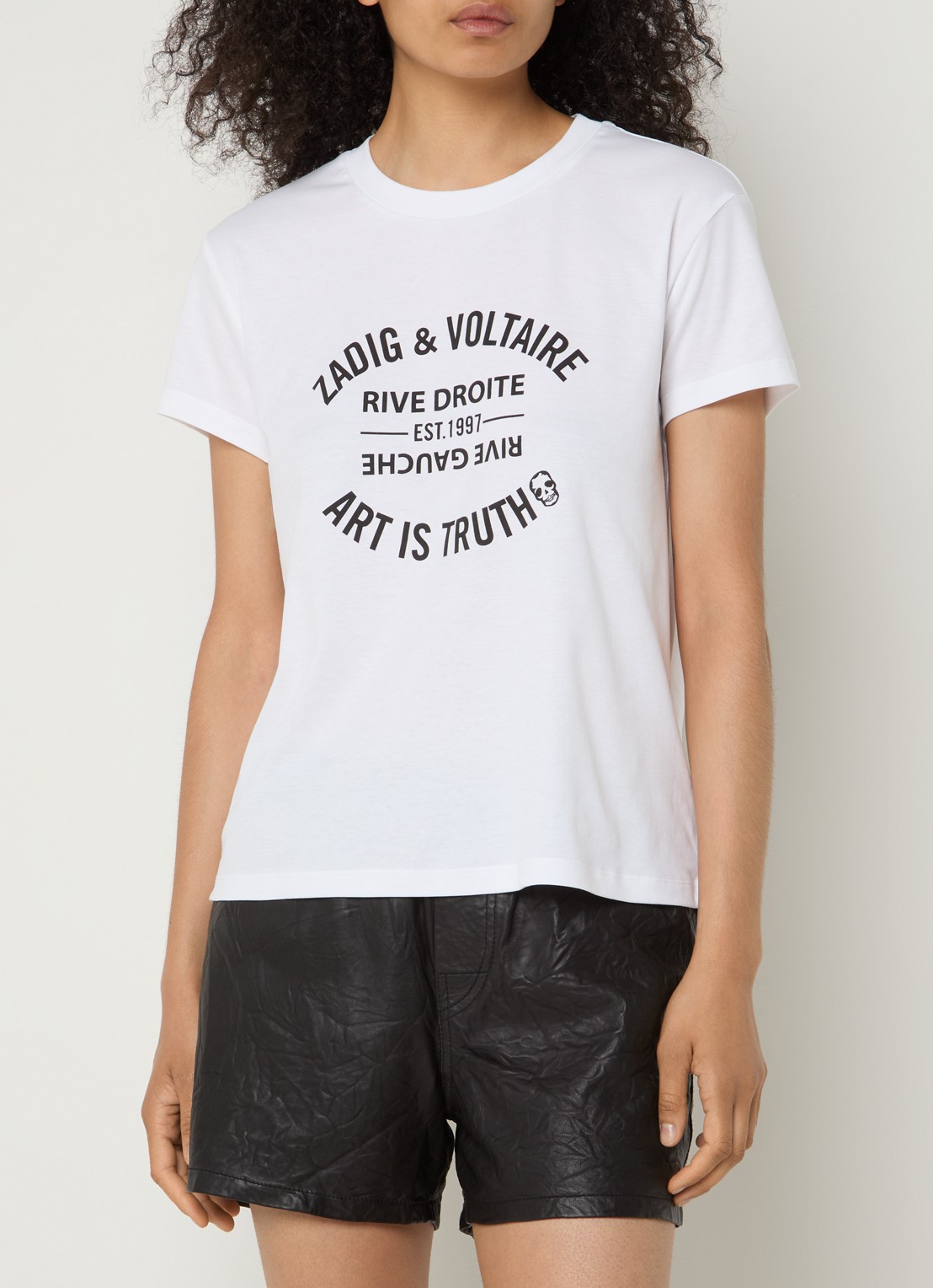 Zadig&Voltaire Walk T-shirt met logoprint - detail 3 wit