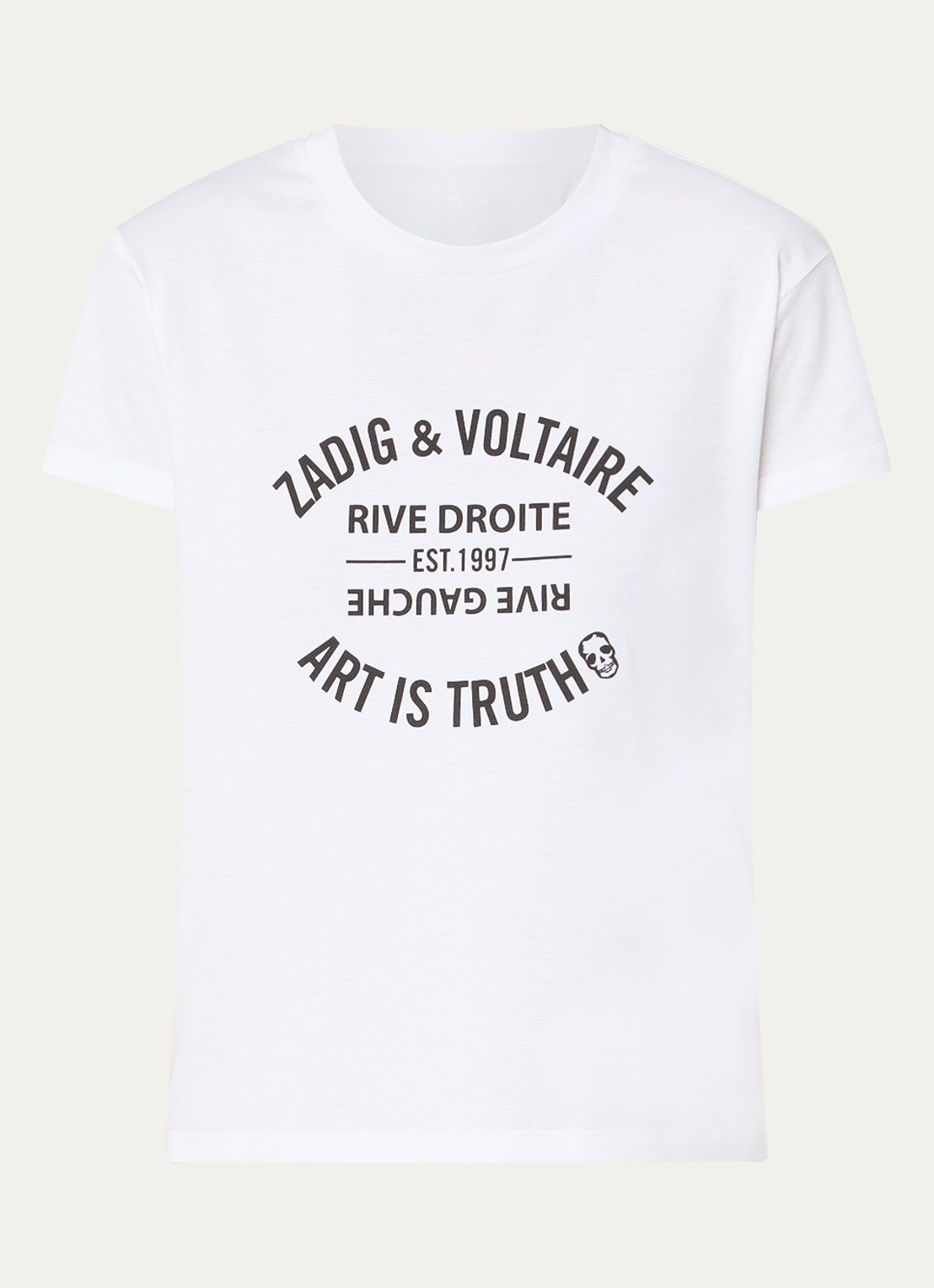 Zadig&Voltaire Walk T-shirt met logoprint - voorkant wit