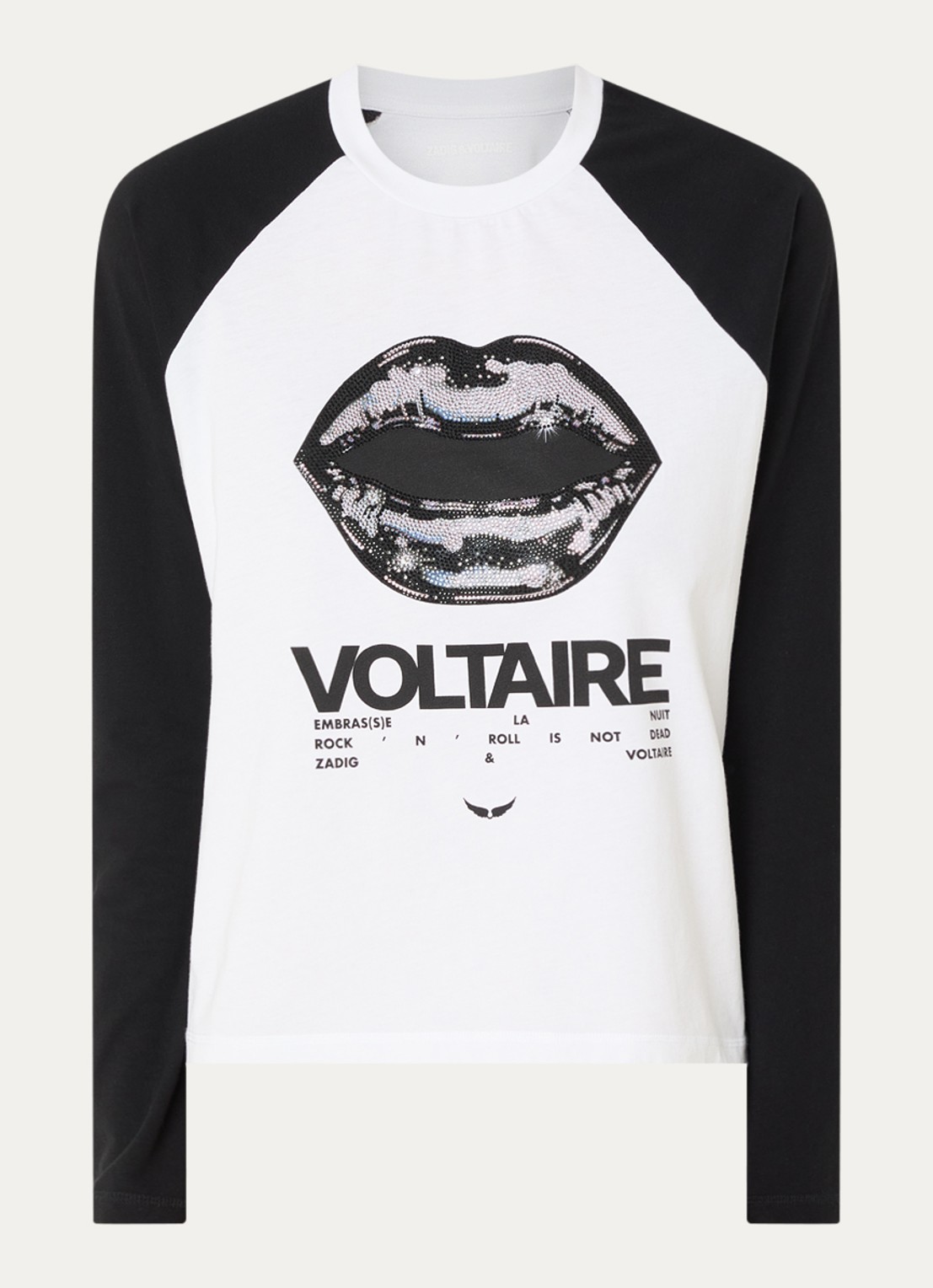 Zadig&Voltaire Walkra longsleeve met logoprint - voorkant 3 wit