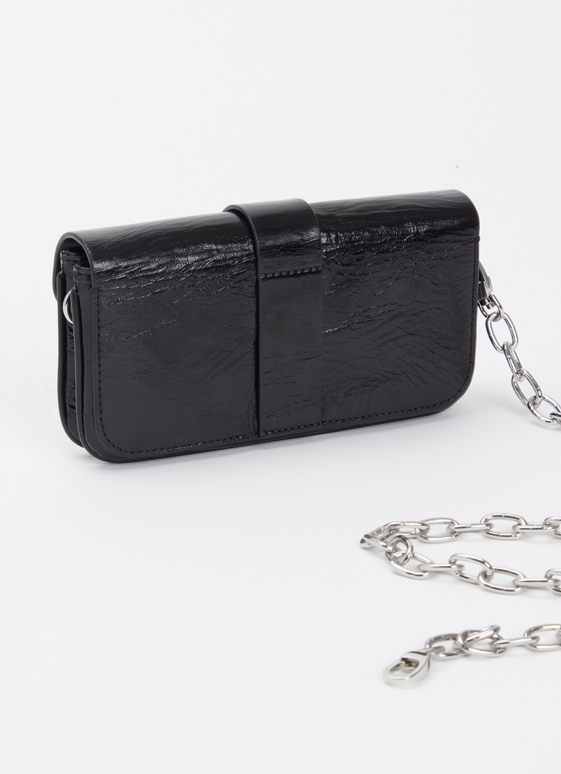 Zadig&Voltaire Wallet Art schoudertas van kalfsleer met afneembare schouderriem  - achterkant 3 zwart