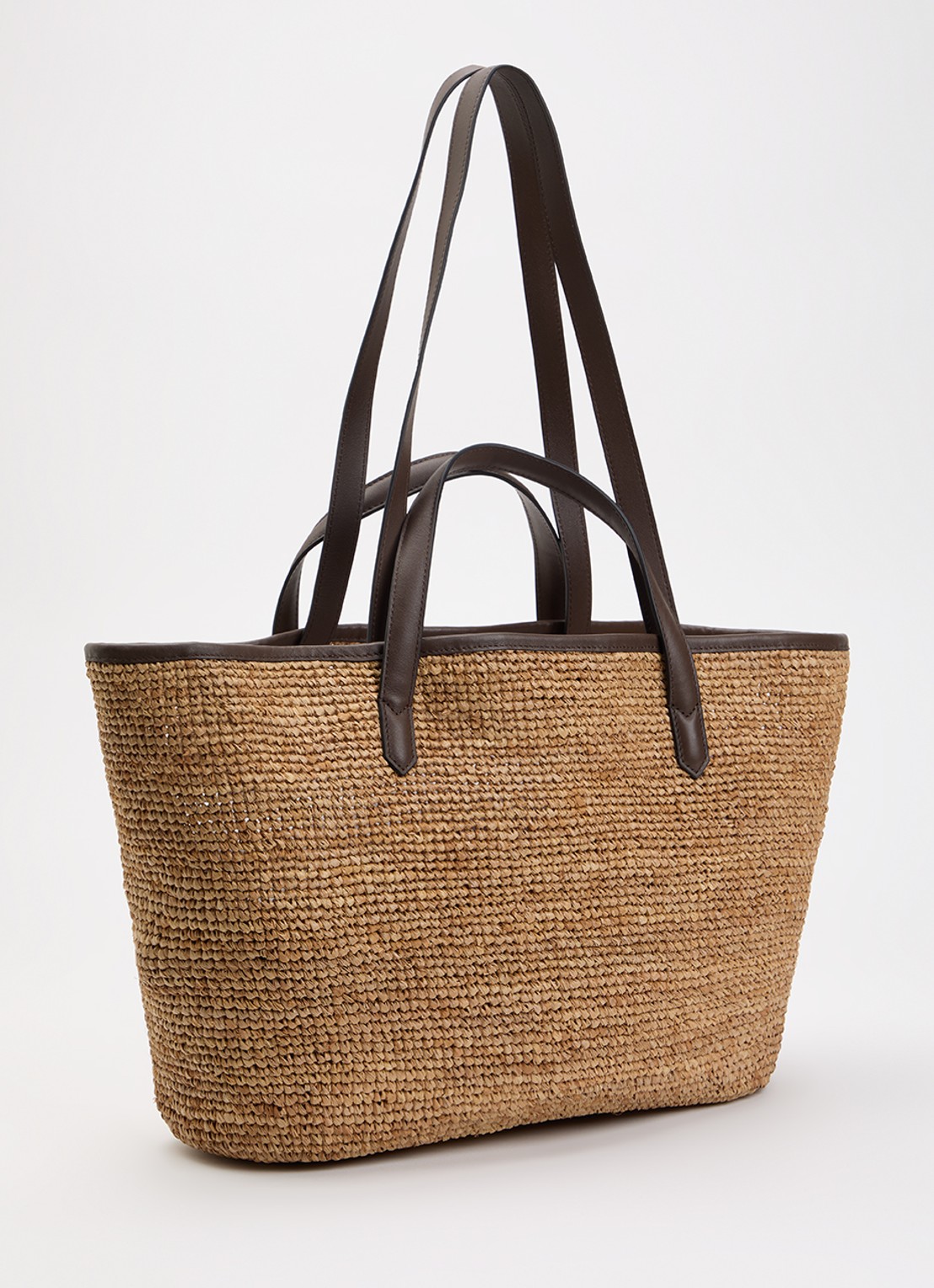 Zadig&Voltaire Wings shopper van raffia met logo - achterkant 5 camel