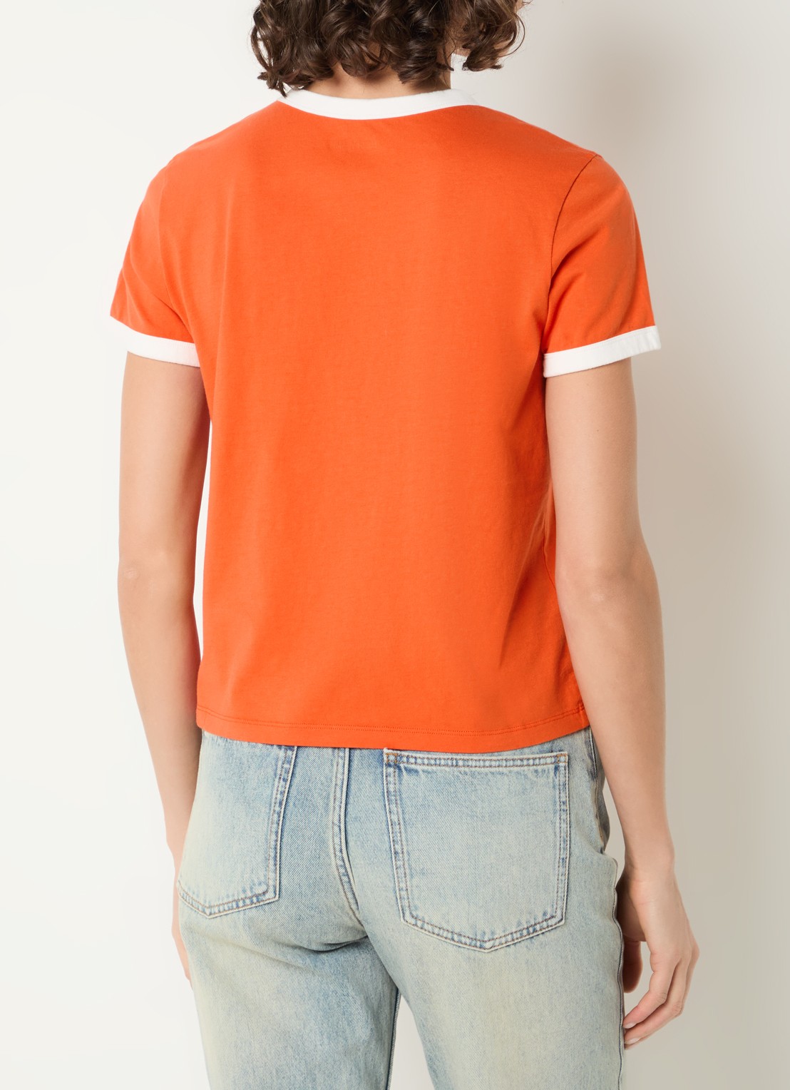 Zadig&Voltaire Woos T-shirt met logoprint en borduring - achterkant orange