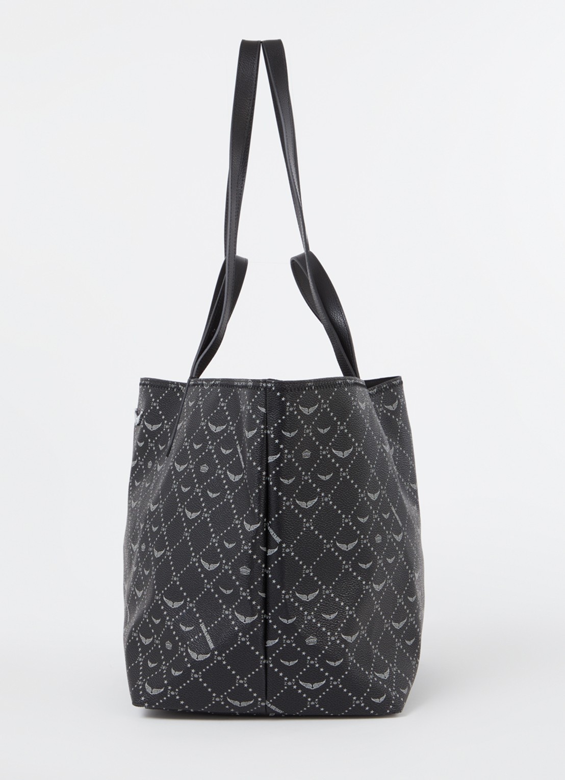 Zadig&Voltaire XL shopper met logoprint - detail 3 zwart
