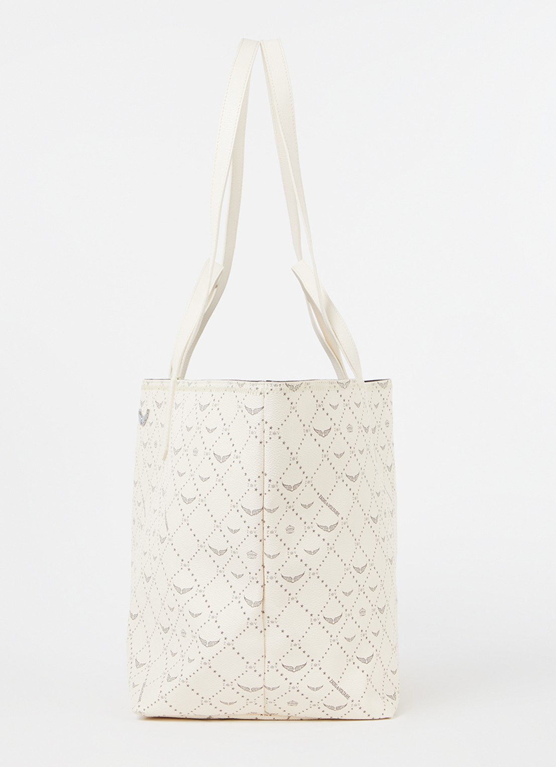 Zadig&Voltaire XL shopper met logoprint - detail 6 wit