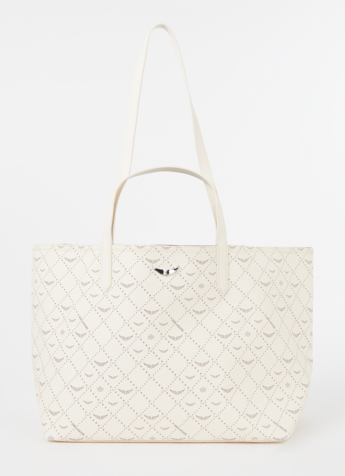Zadig&Voltaire XL shopper met logoprint - voorkant wit