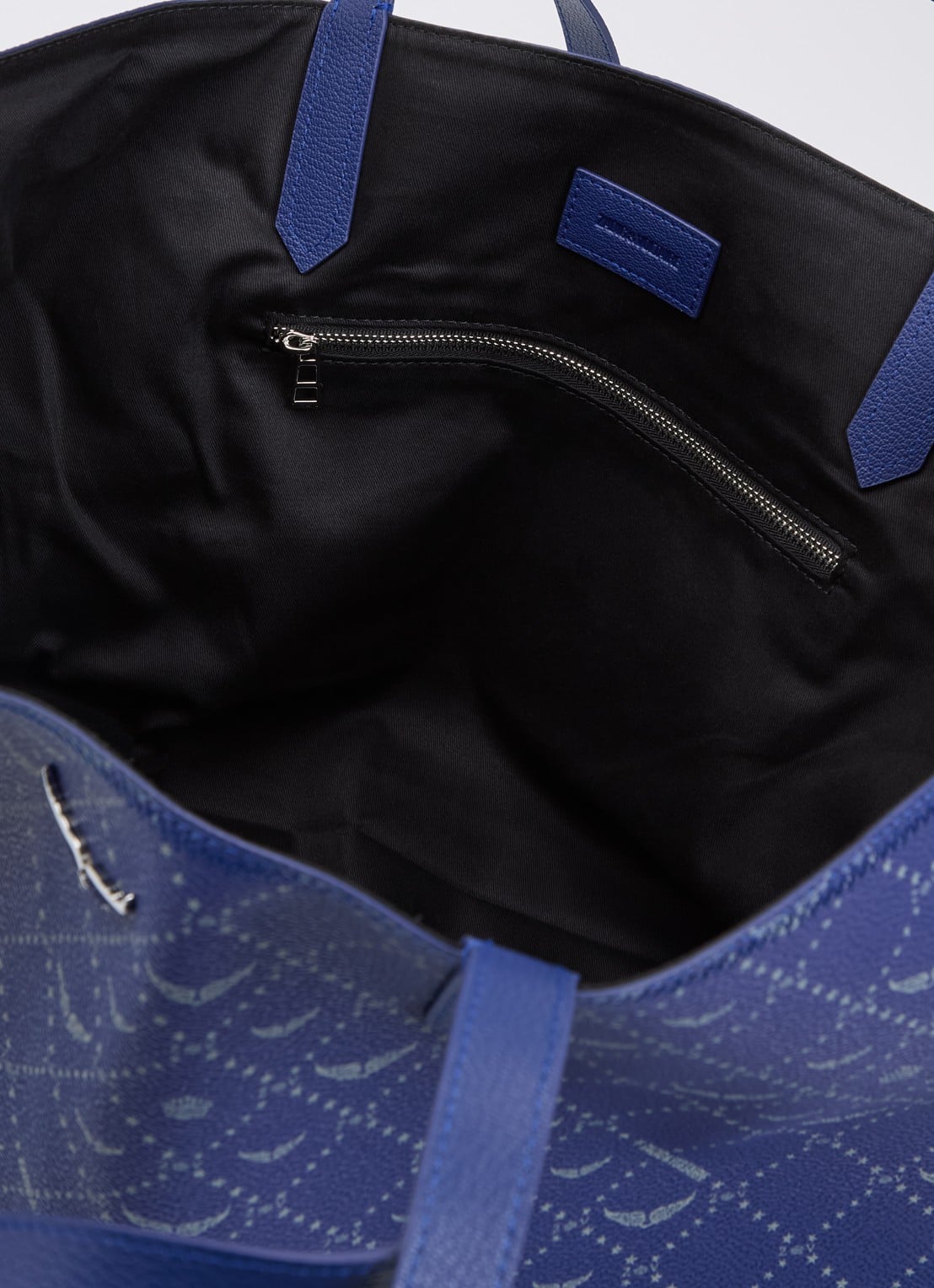 Zadig&Voltaire XL shopper met logoprint - detail 4 donkerblauw