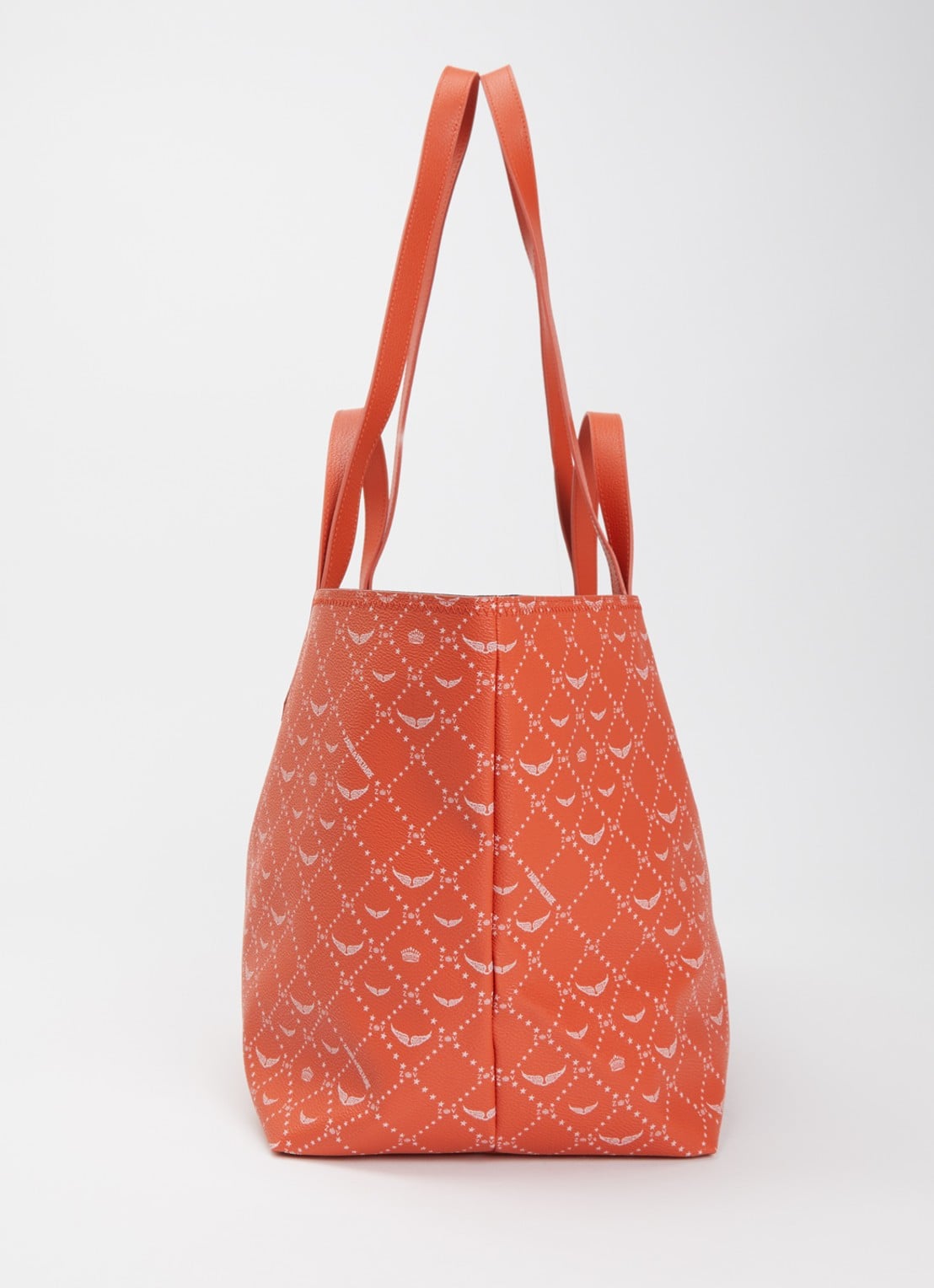 Zadig&Voltaire XL shopper met logoprint - detail 4 orange
