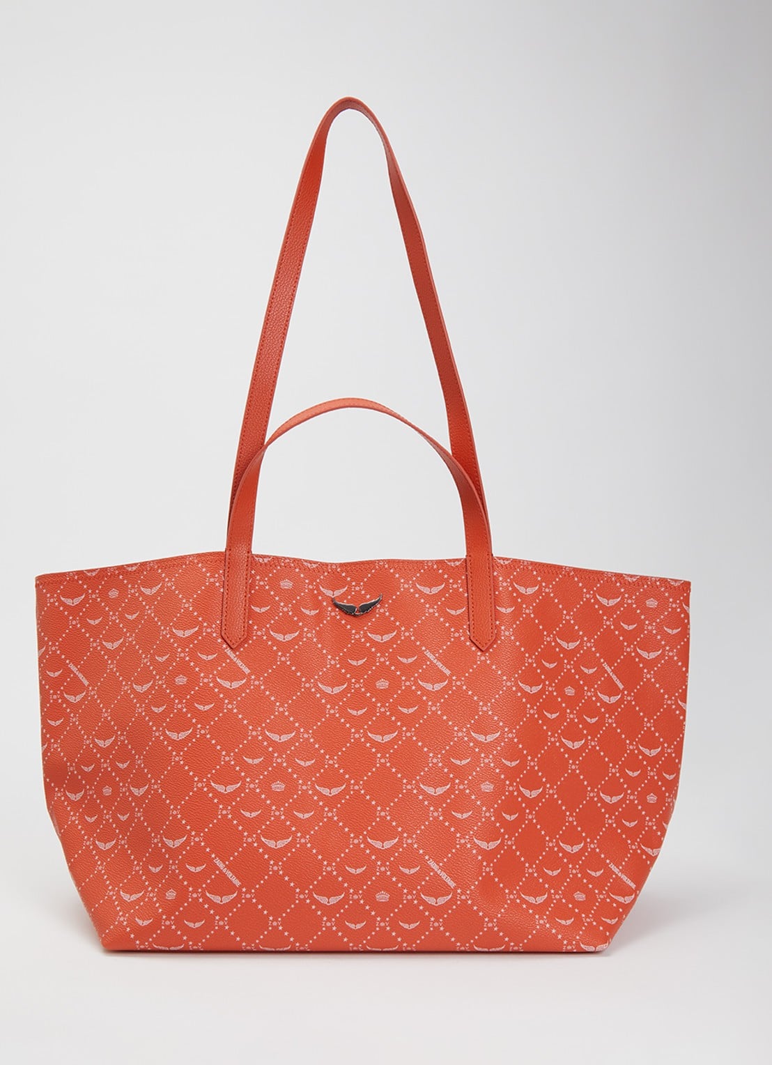 Zadig&Voltaire XL shopper met logoprint - voorkant orange