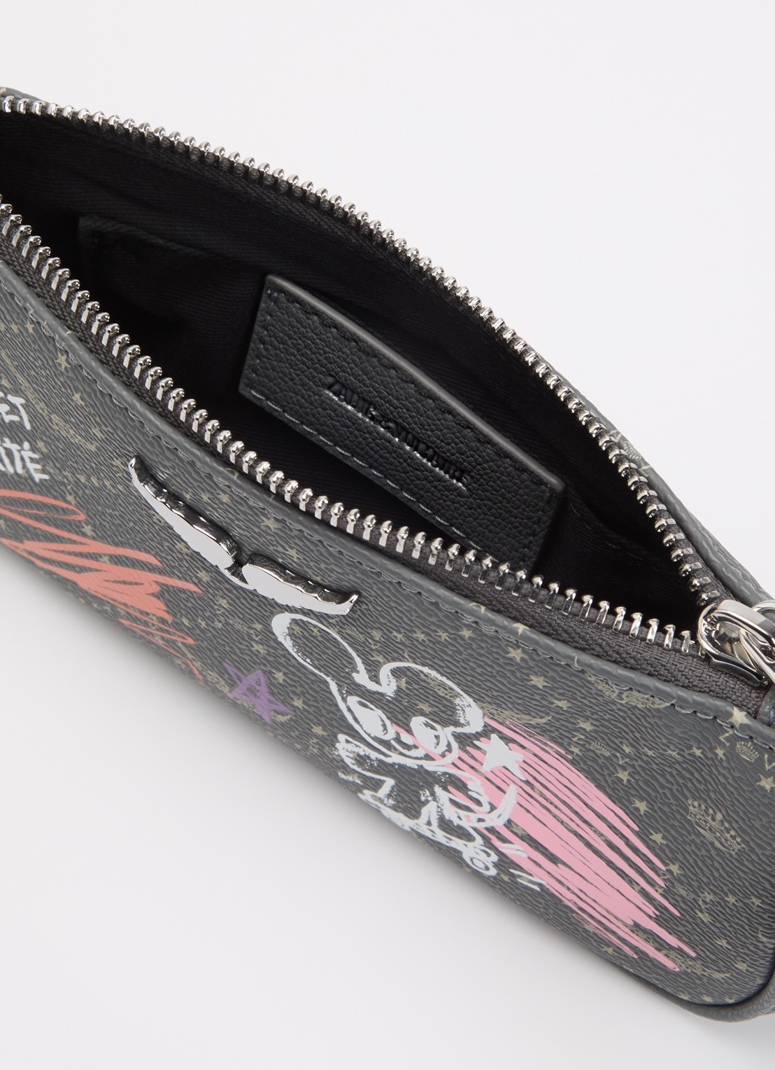Zadig&Voltaire Z Pocket schoudertas met print - detail 3 grijs