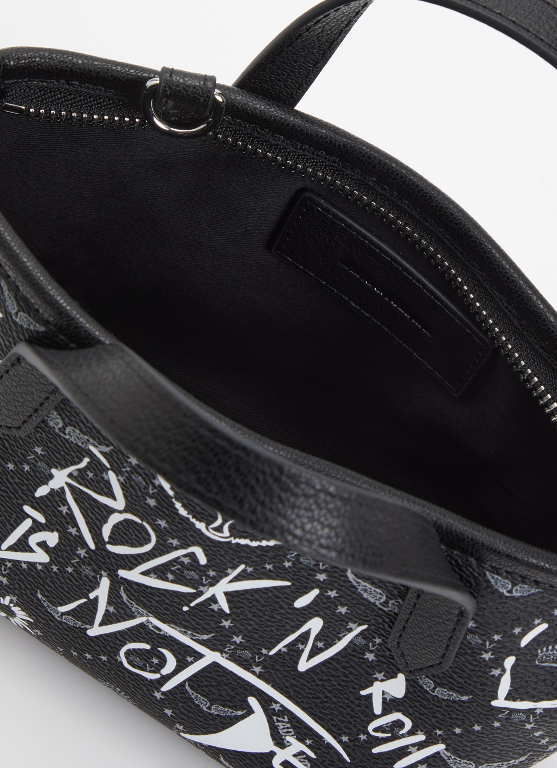 Zadig&Voltaire Z Shopper Nano handtas met logoprint en afneembare schouderriem - detail 2 zwart