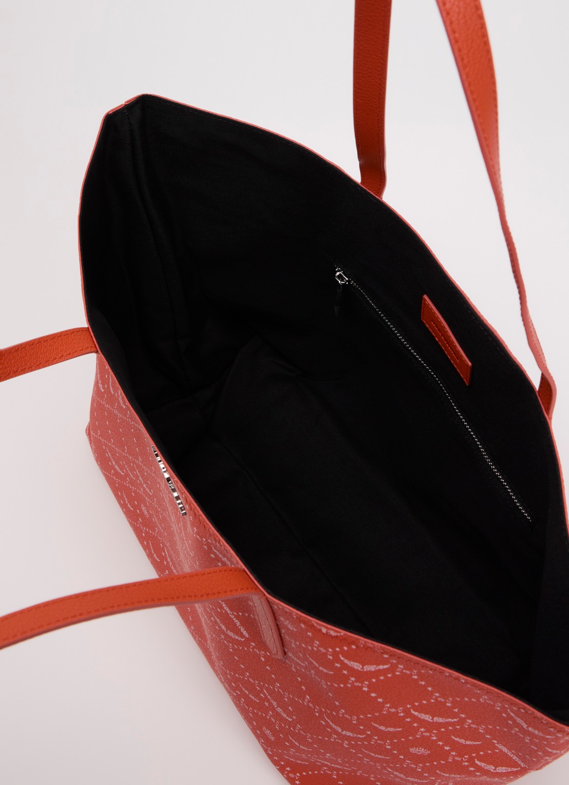 Zadig&Voltaire Z shopper van canvas met logoprint - detail 3 orange
