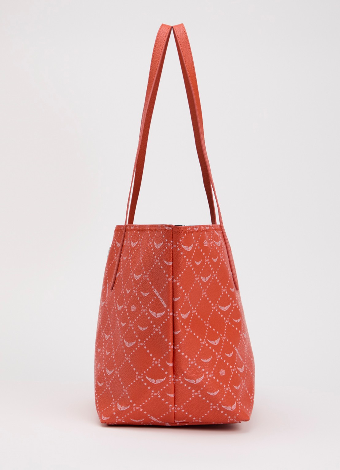 Zadig&Voltaire Z shopper van canvas met logoprint - detail 4 orange