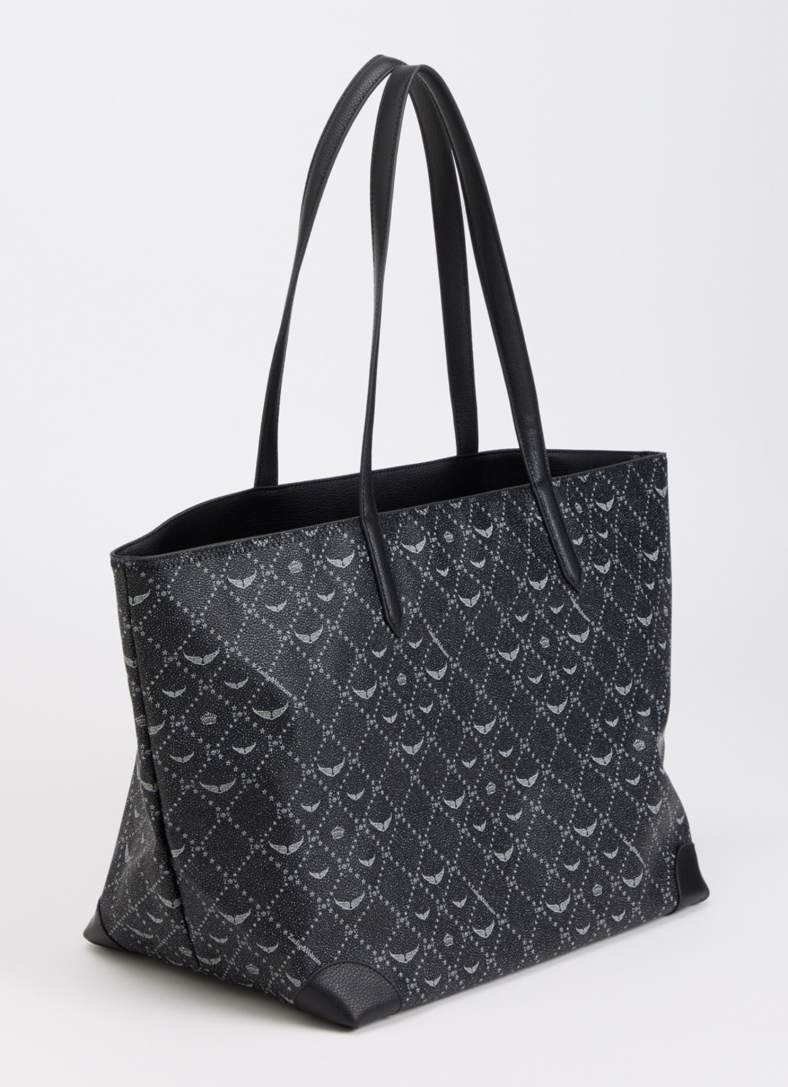 Zadig&Voltaire Z XL shopper van leer met logoprint - achterkant 4 zwart