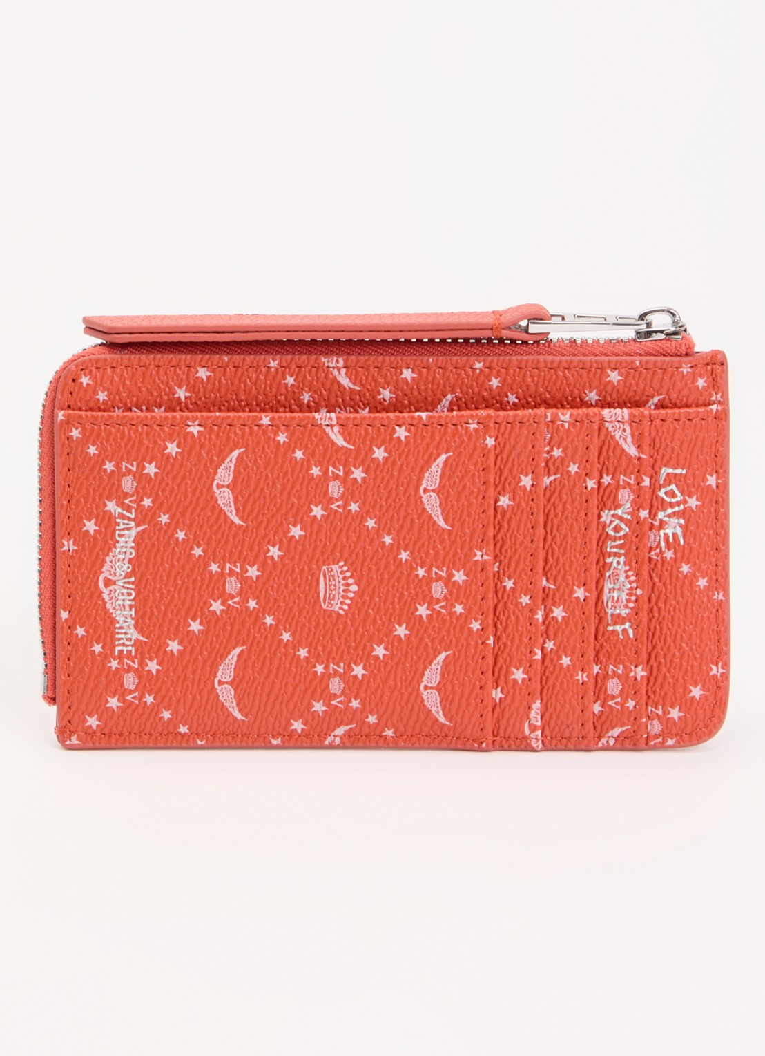 Zadig&Voltaire ZV pasjeshouder met logoprint  - achterkant 3 orange