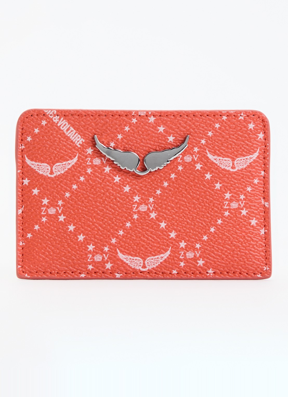 Zadig&Voltaire ZV pasjeshouder met logoprint  - voorkant orange