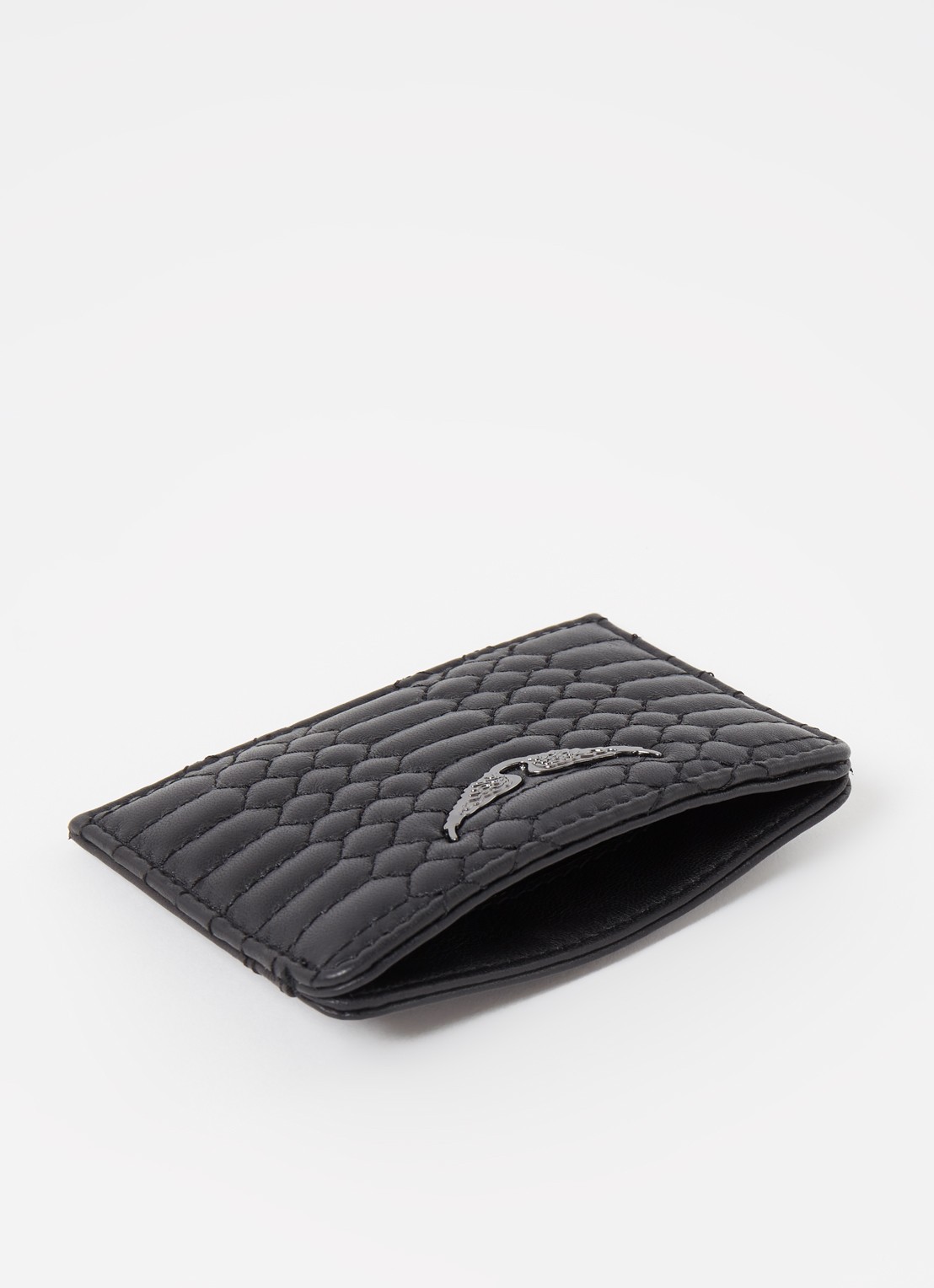Zadig&Voltaire ZV pasjeshouder van lamsleer - voorkant 2 zwart