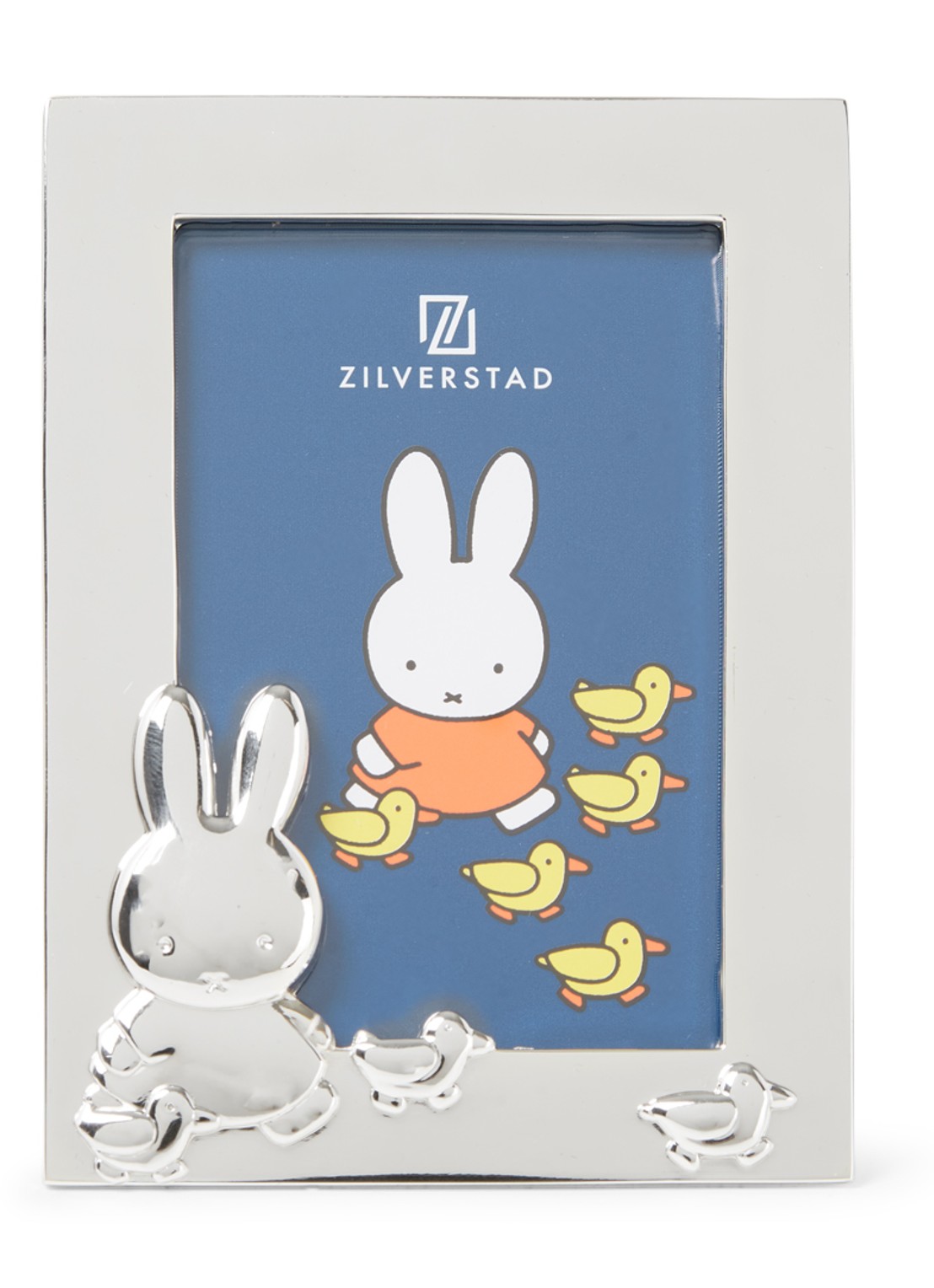 Zilverstad Nijntje Met Eendjes fotolijst - voorkant zilver
