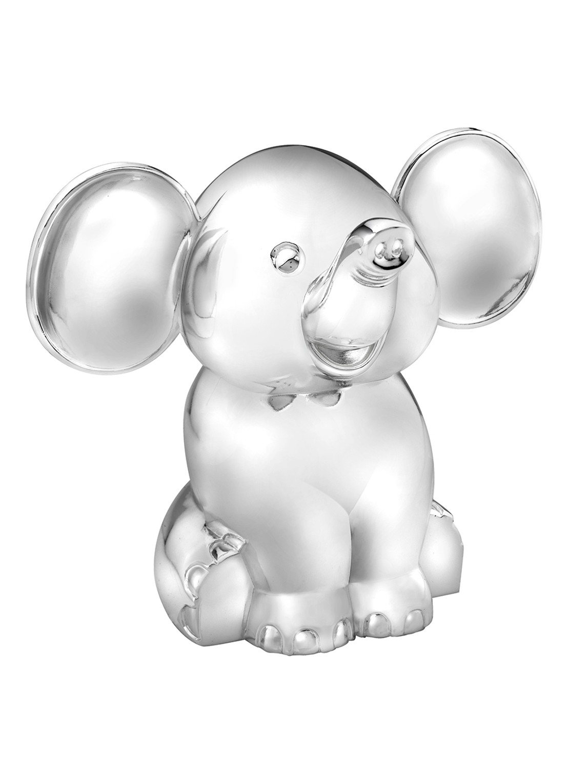 Zilverstad Olifant spaarpot  - voorkant zilver