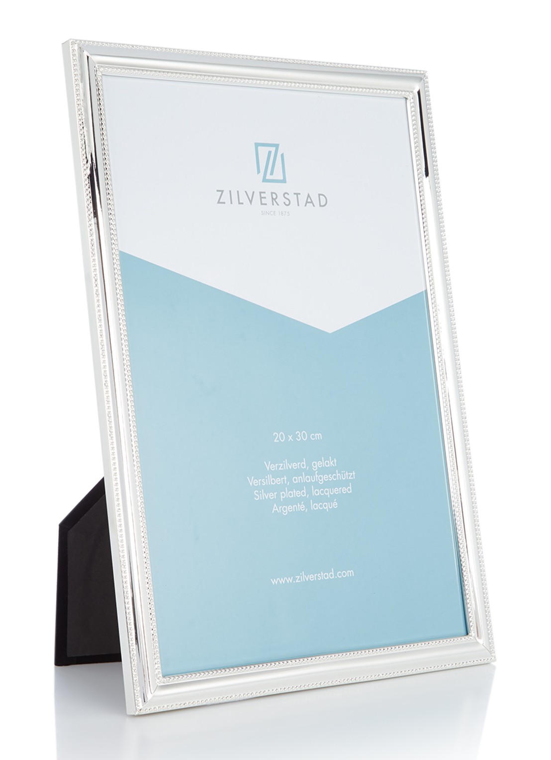 Zilverstad Pearl fotolijst - voorkant zilver