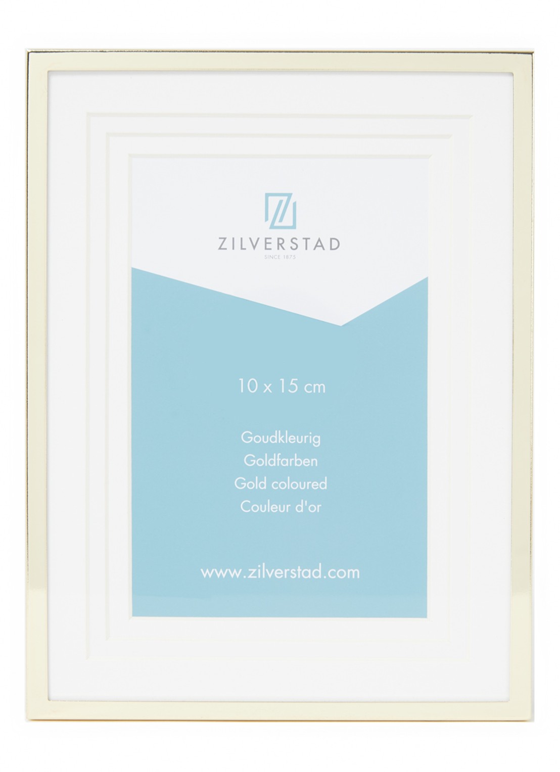 Zilverstad Triple fotolijst 15,7 x 20,7 cm - voorkant goud