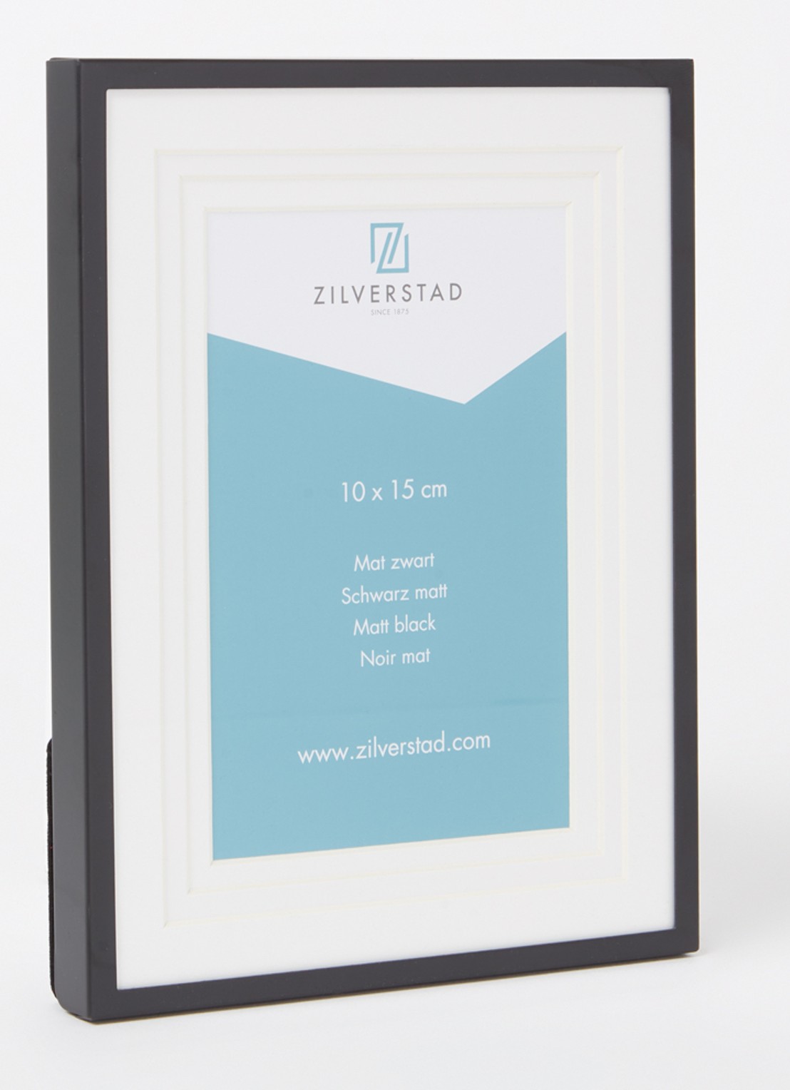 Zilverstad Triple fotolijst 15,7 x 20,7 cm - voorkant 2 zwart